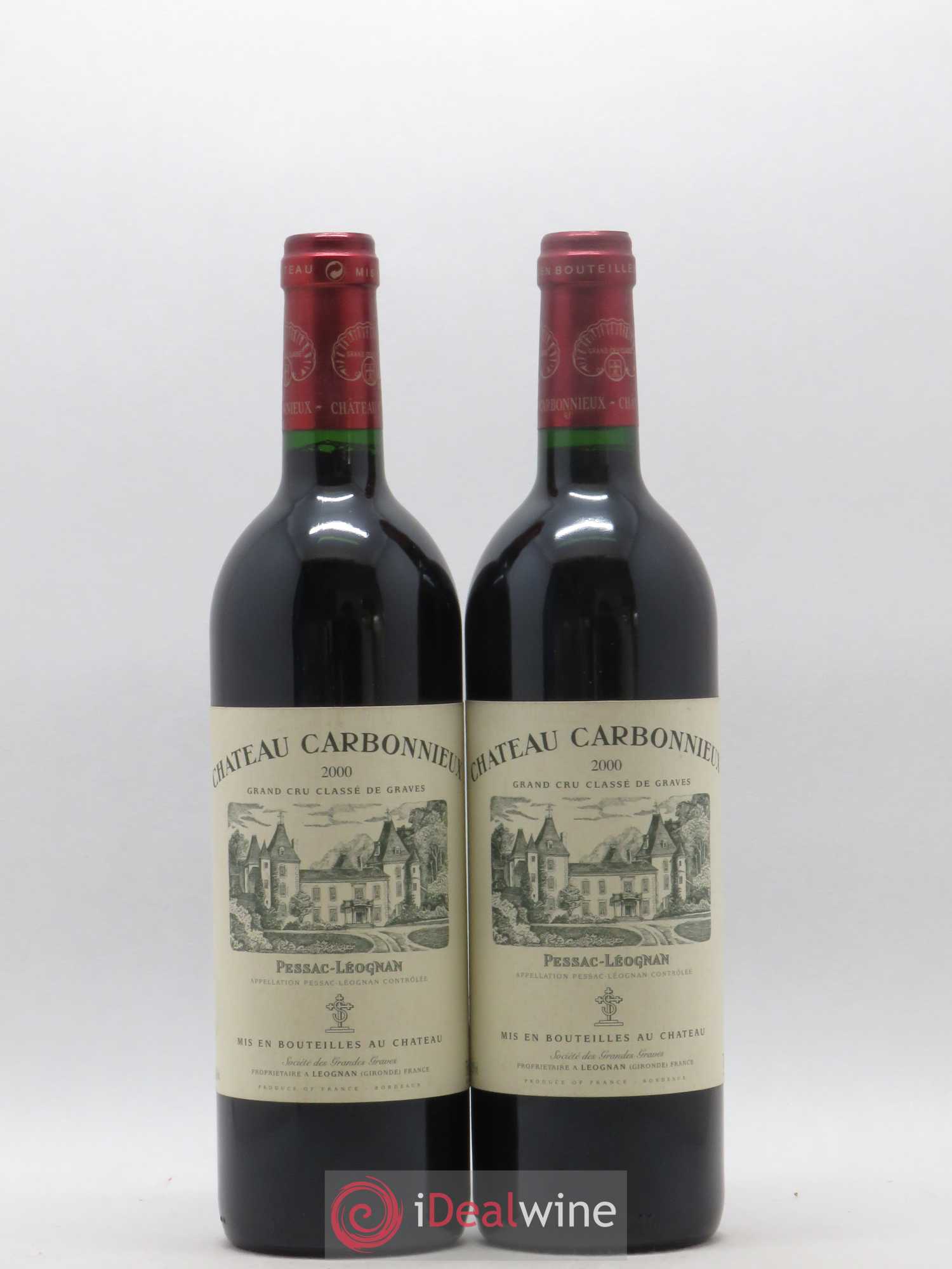 Château Carbonnieux Cru Classé de Graves 2000 - Lot de 2 bouteilles - 0