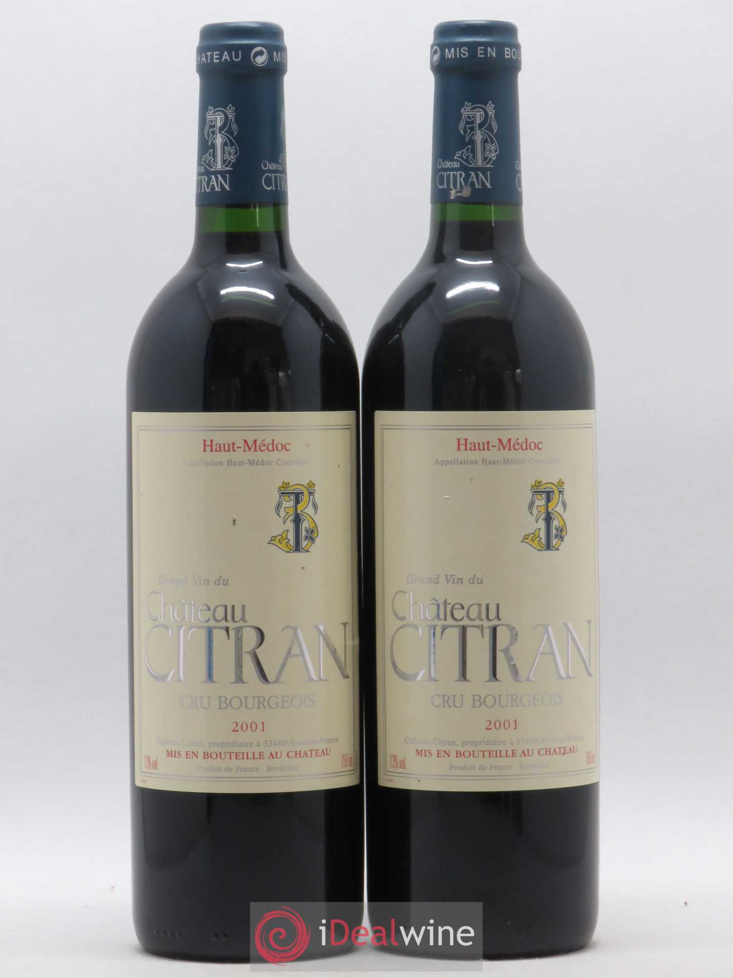 Château Citran Cru Bourgeois 2001 - Lot de 2 bouteilles - 0