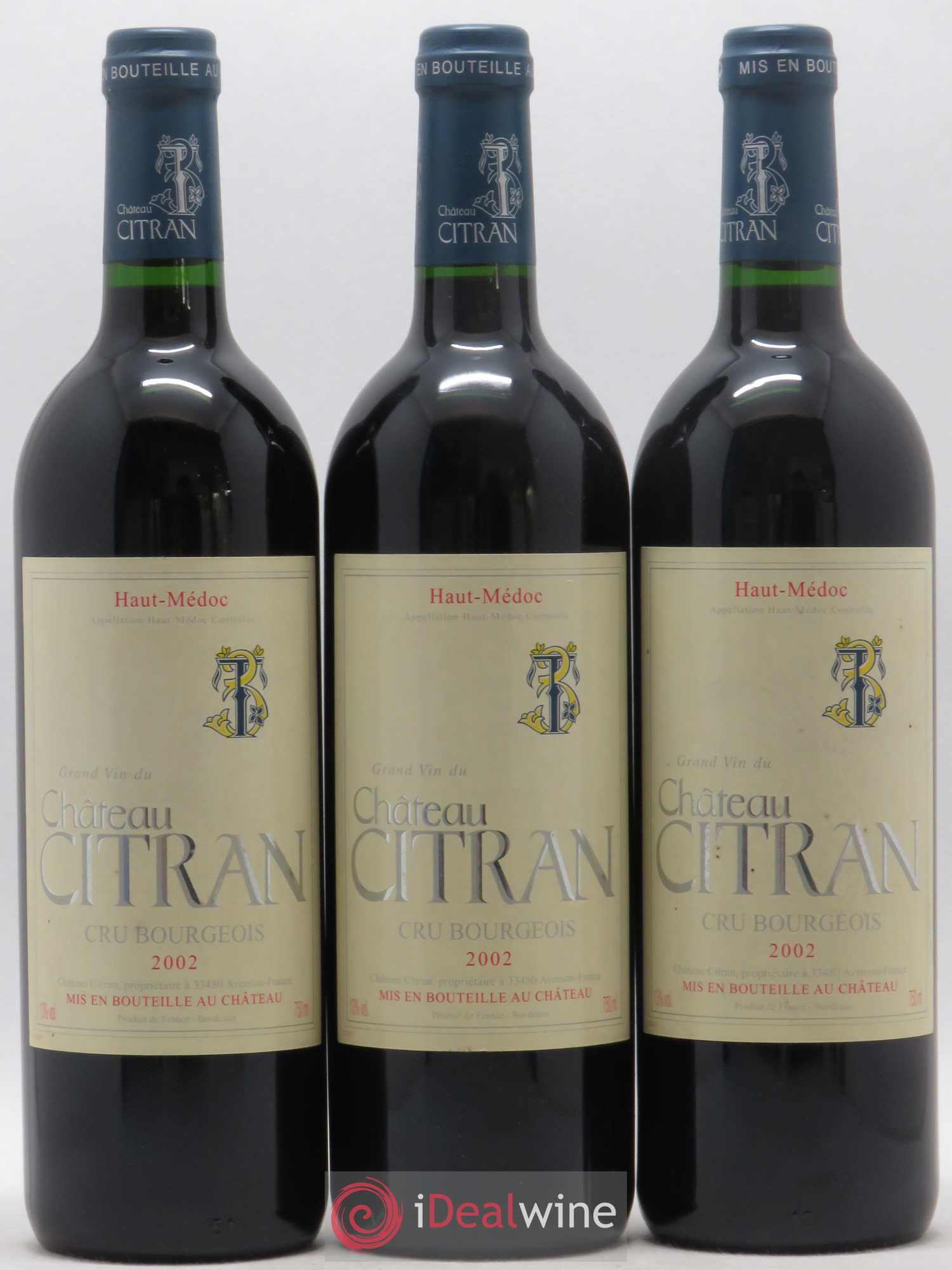 Château Citran Cru Bourgeois 2002 - Lot de 3 bouteilles - 0