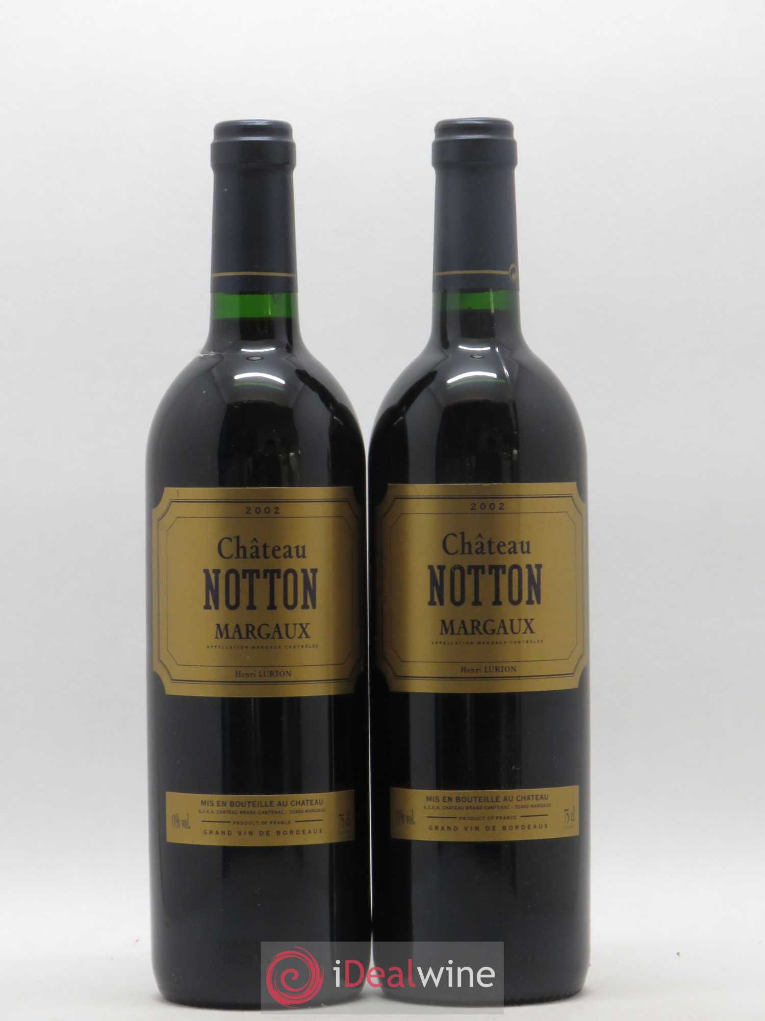 Château Notton 2002 - Lot de 2 bouteilles - 0