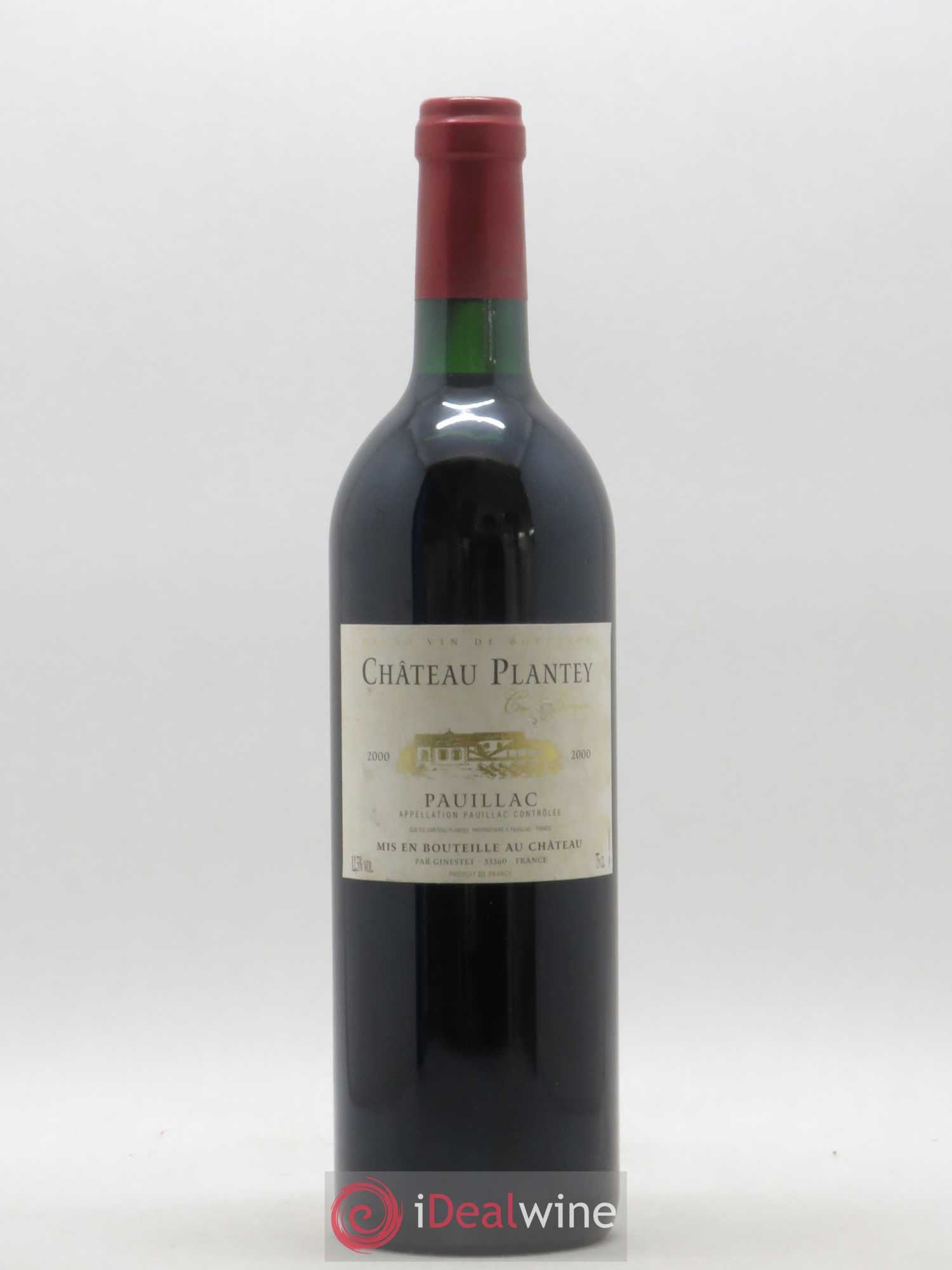 Château Plantey Cru Bourgeois 2000 - Lot de 1 bouteille - 0