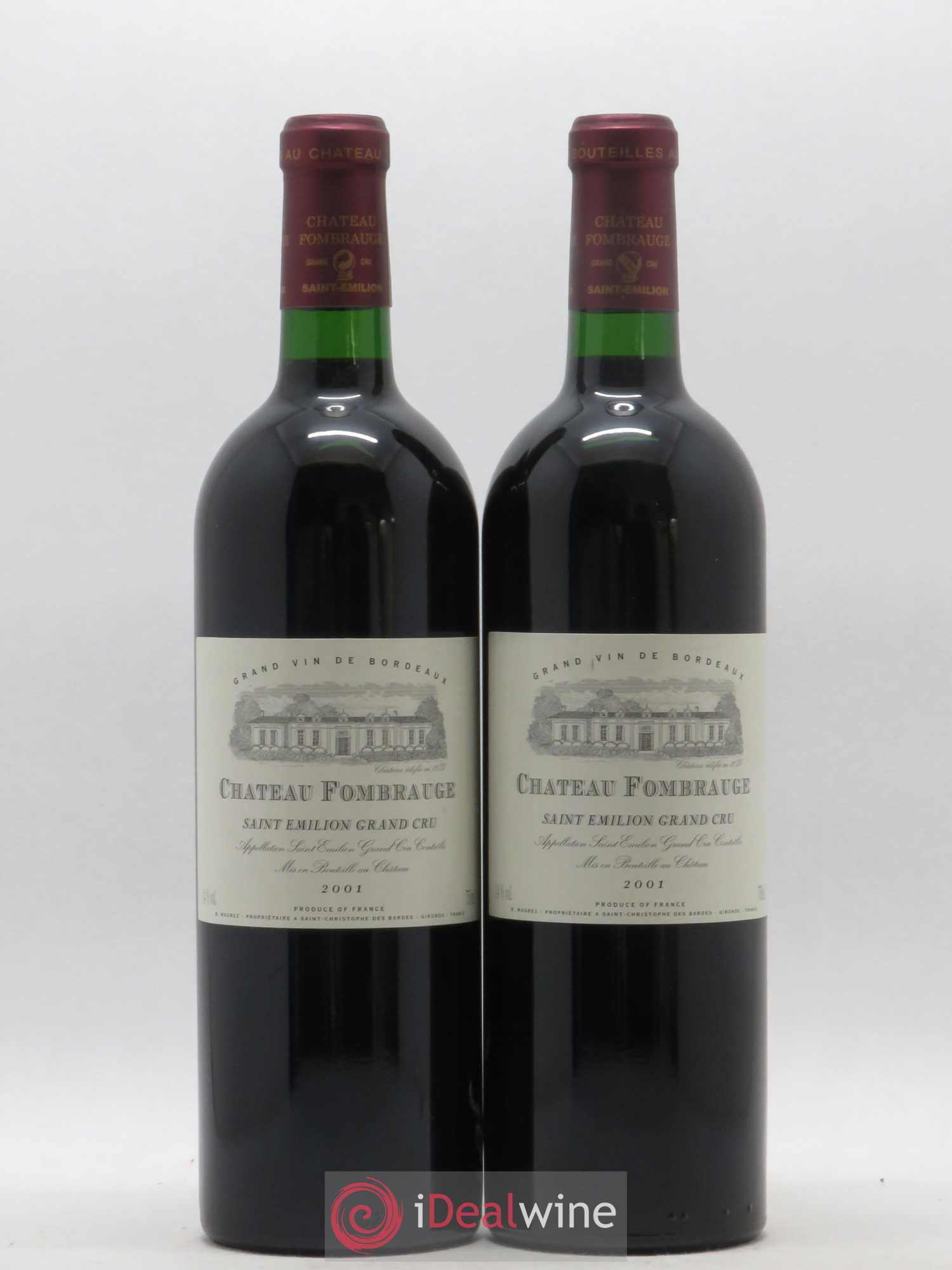 Château Fombrauge Grand Cru Classé 2001 - Lot de 2 bouteilles - 0