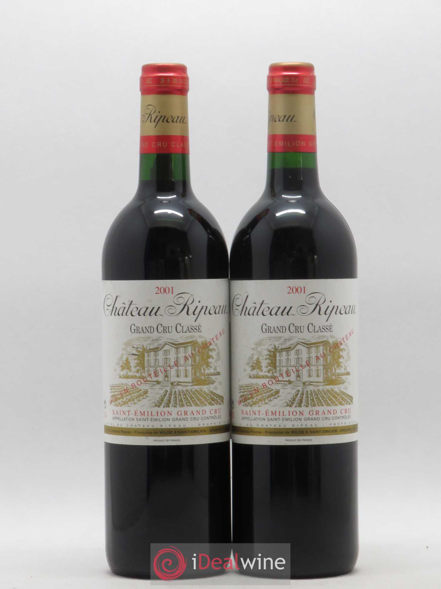 Château Ripeau Grand Cru Classé 2001 - Posten von 2 Flaschen - 0