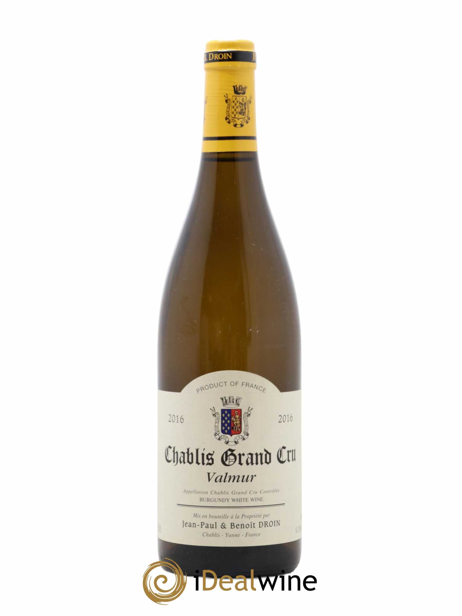 Chablis Grand Cru Valmur Jean-Paul & Benoît Droin (Domaine) 2016 - Lot de 1 bouteille - 0