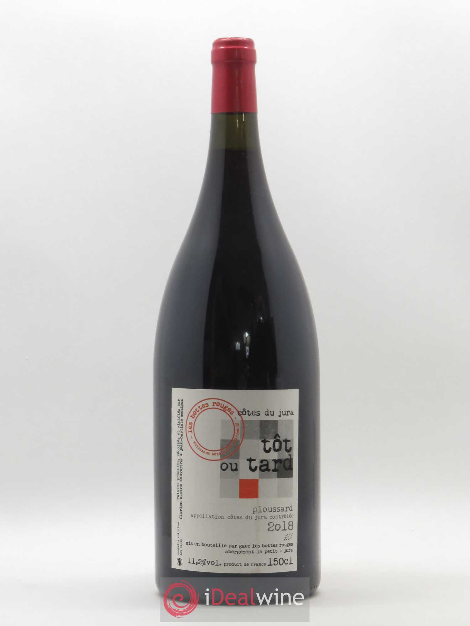 Côtes du Jura Ploussard Tôt ou Tard Les Bottes Rouges 2018 - Lot de 1 magnum - 0