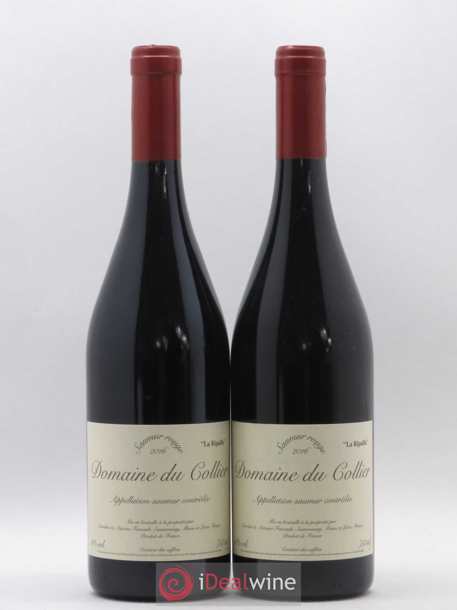 Saumur La Ripaille Domaine du Collier 2016 - Lot de 2 bouteilles - 0