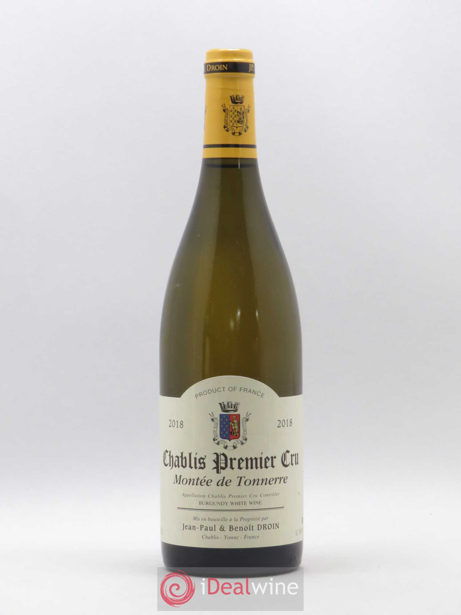 Chablis 1er Cru Montée de Tonnerre Jean-Paul & Benoît Droin (Domaine) 2018 - Lot de 1 bouteille - 0