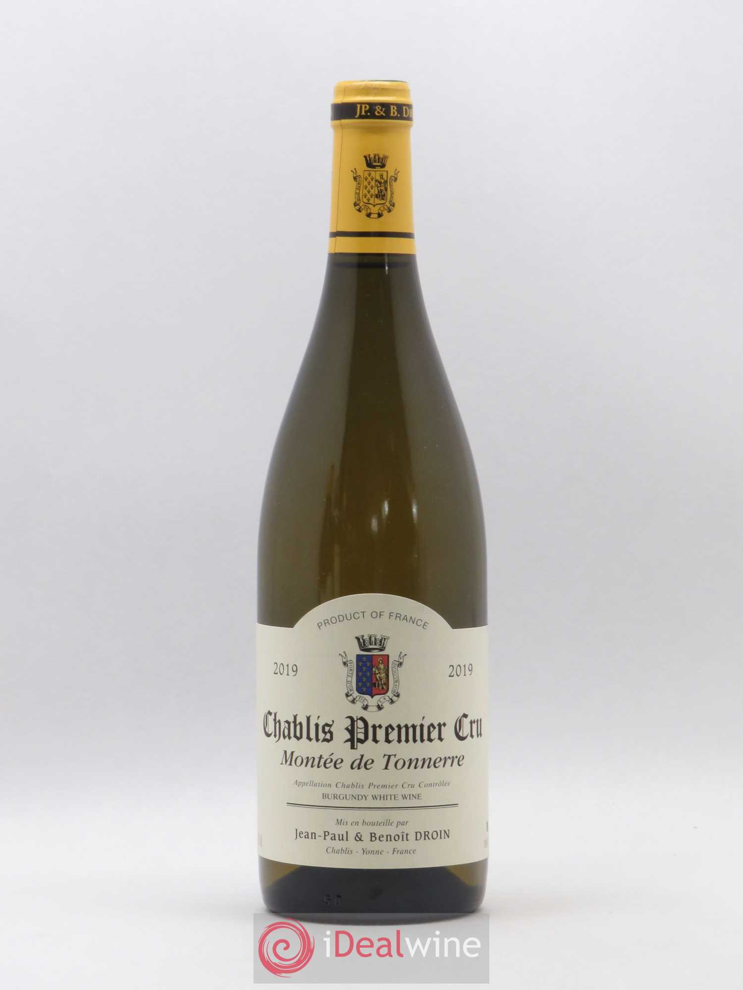Chablis 1er Cru Montée de Tonnerre Jean-Paul & Benoît Droin (Domaine) 2019 - Lot de 1 bouteille - 0