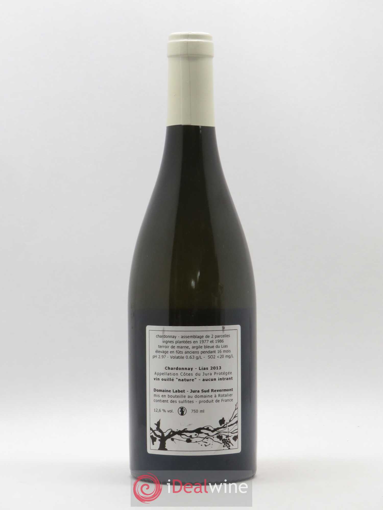 Côtes du Jura Chardonnay Lias Romain - Julien - Charline Labet 2013 - Lot de 1 bouteille - 1