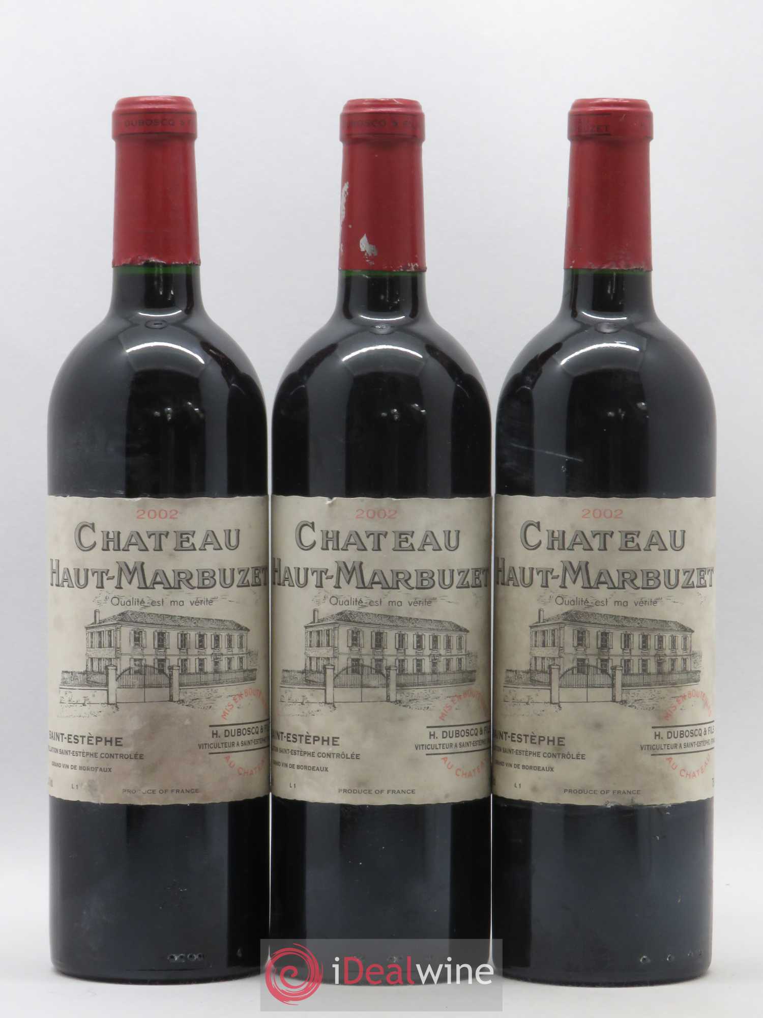 Château Haut Marbuzet 2002 - Lot de 3 bouteilles - 0