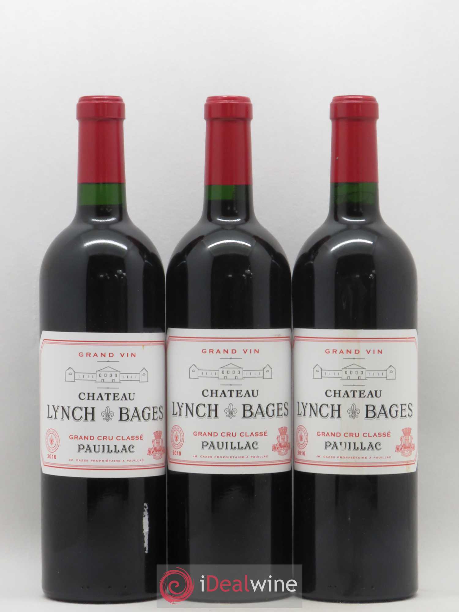 Château Lynch Bages 5ème Grand Cru Classé 2010 - Lot de 3 bouteilles - 0