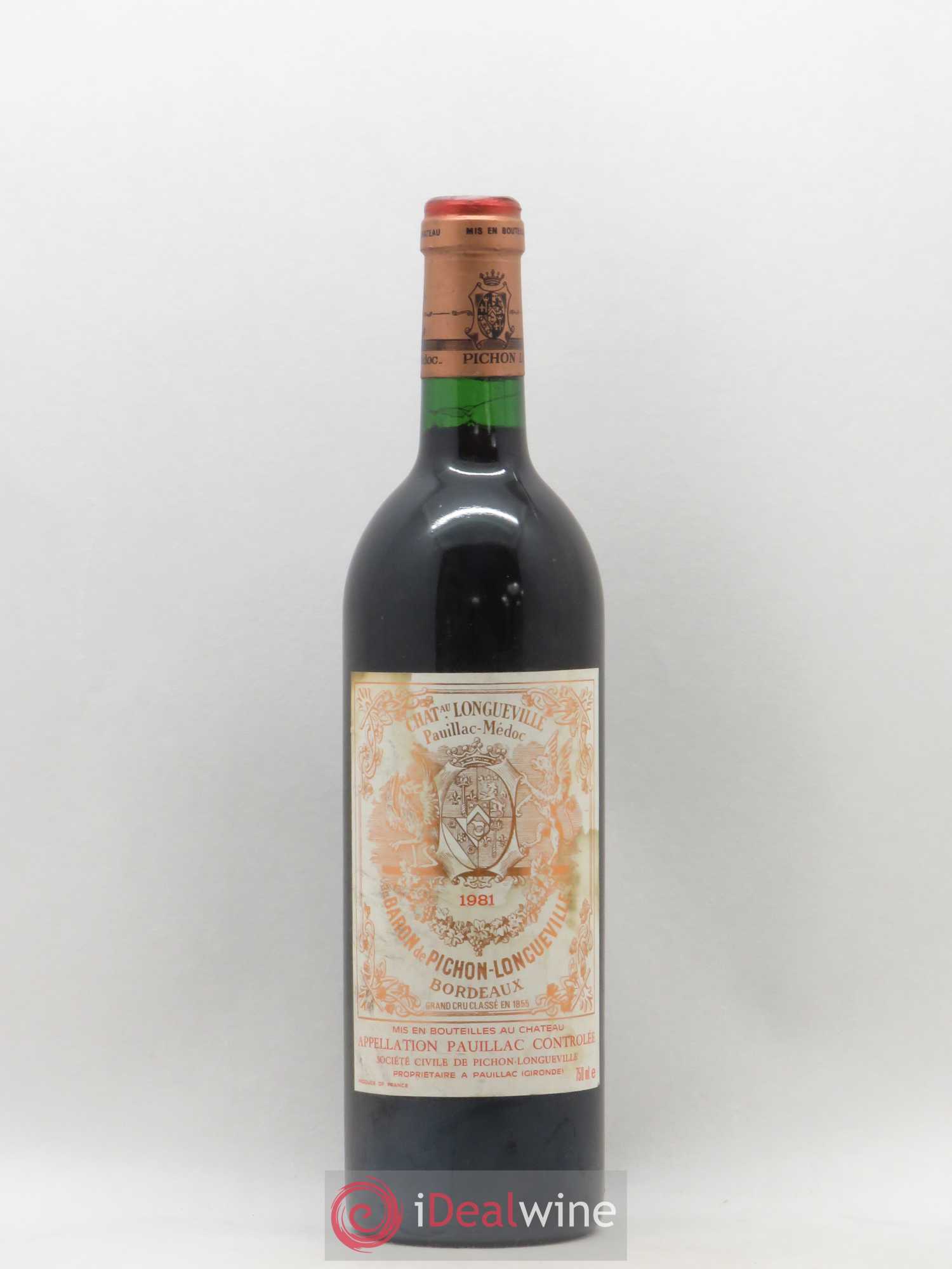 Pichon Longueville Baron 2ème Grand Cru Classé 1981 - Lot de 1 bouteille - 0