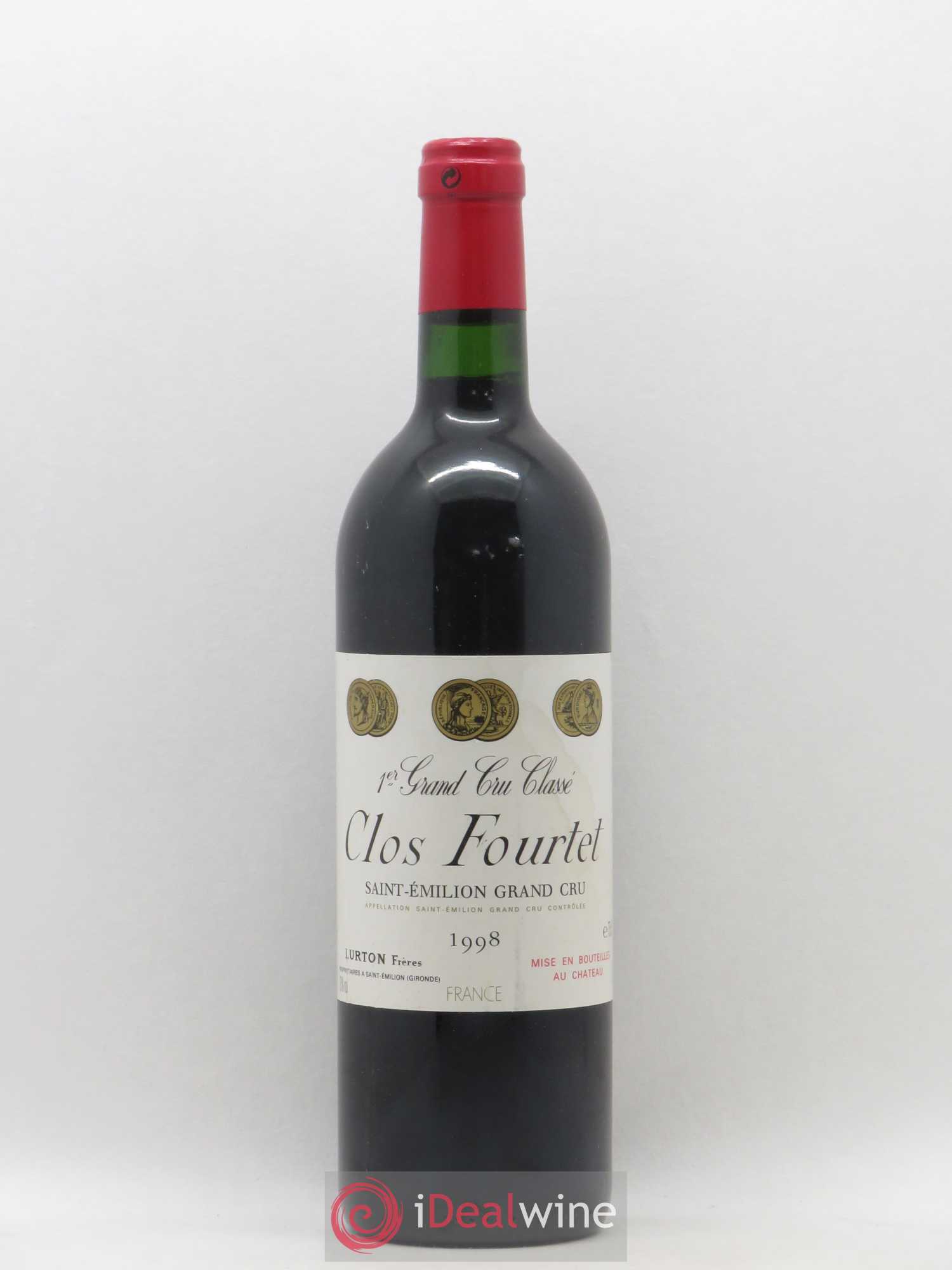 Clos Fourtet 1er Grand Cru Classé B 1998 - Lot de 1 bouteille - 0