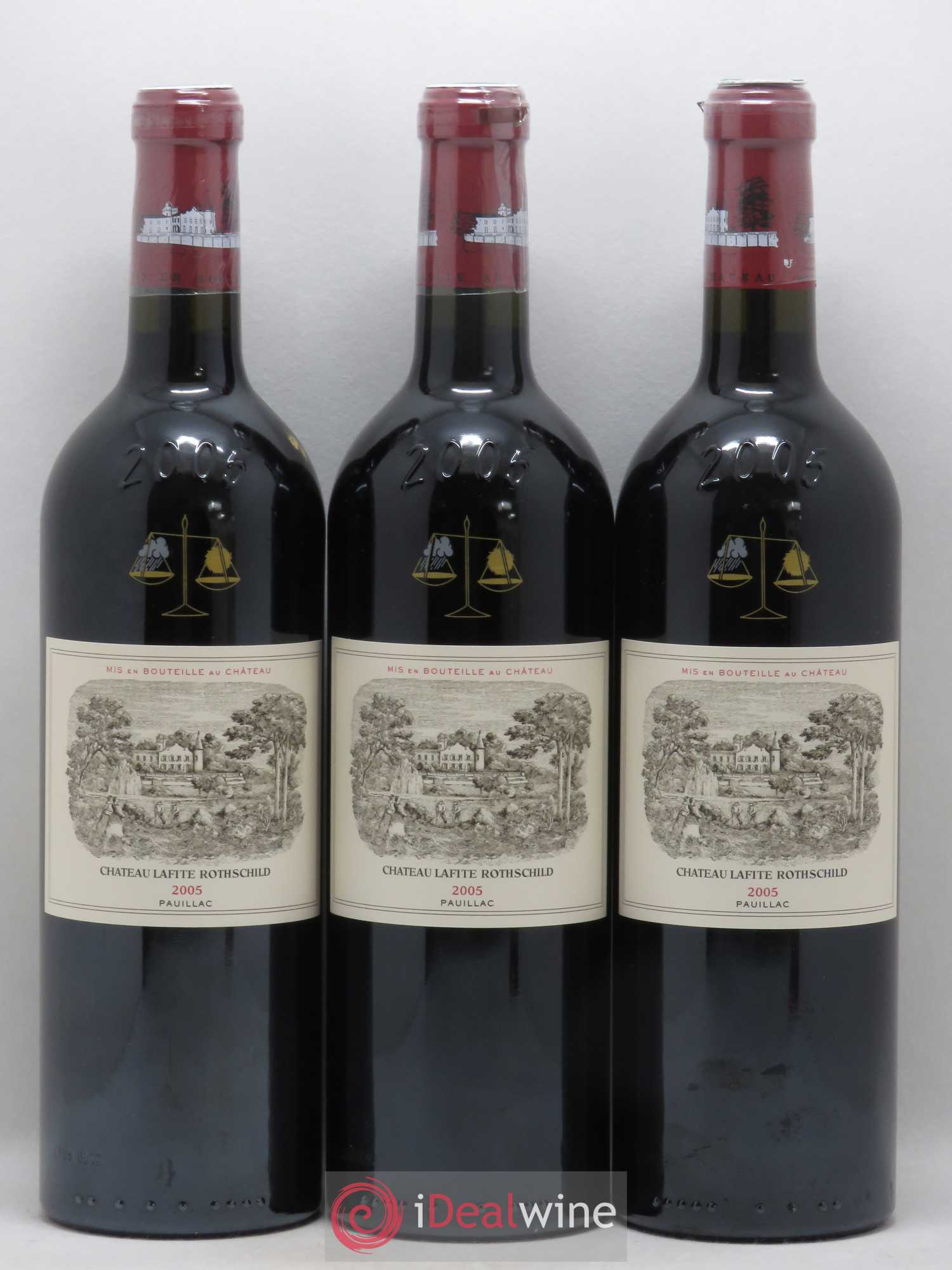 Château Lafite Rothschild 1er Grand Cru Classé 2005 - Lot de 3 bouteilles - 0