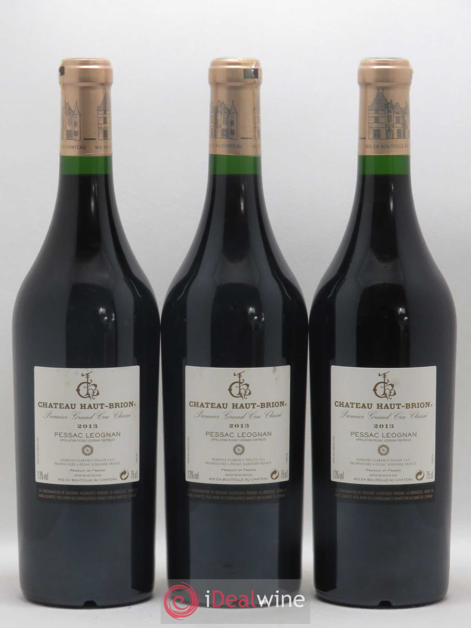 Château Haut Brion 1er Grand Cru Classé 2013 - Lot de 3 bouteilles - 1