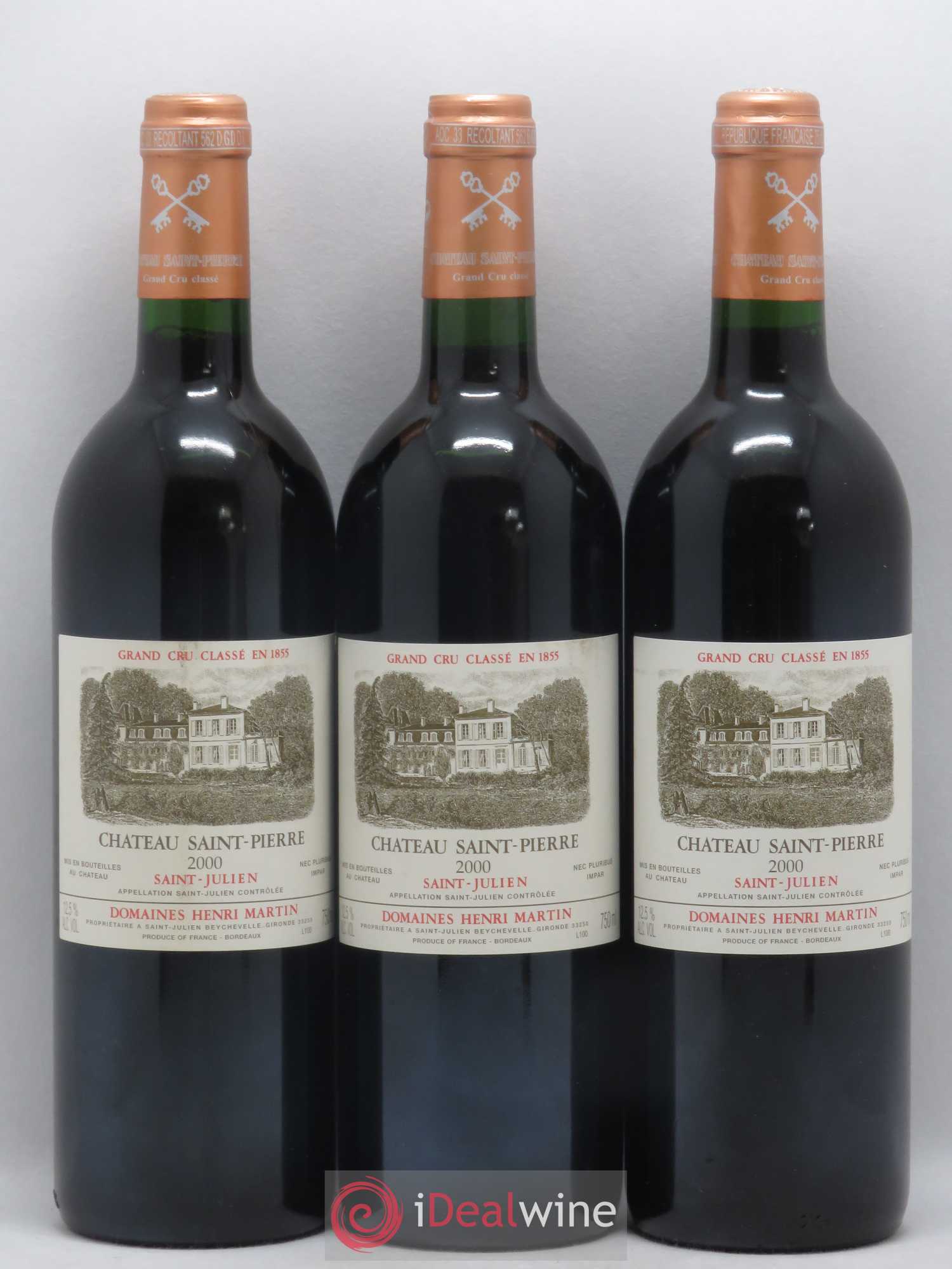 Château Saint-Pierre 4ème Grand Cru Classé 2000 - Lot de 12 bouteilles - 1