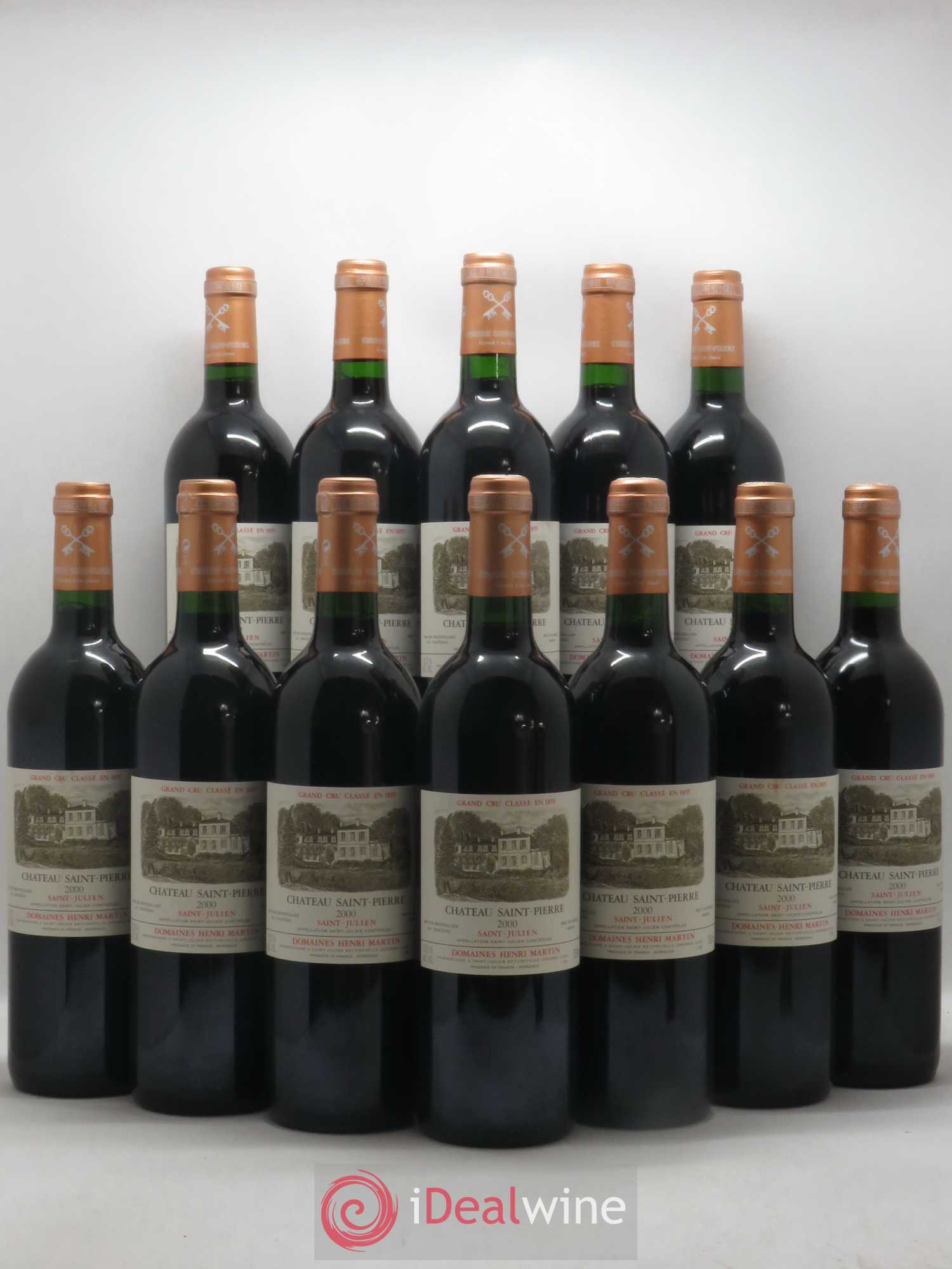 Château Saint-Pierre 4ème Grand Cru Classé 2000 - Lot de 12 bouteilles - 0