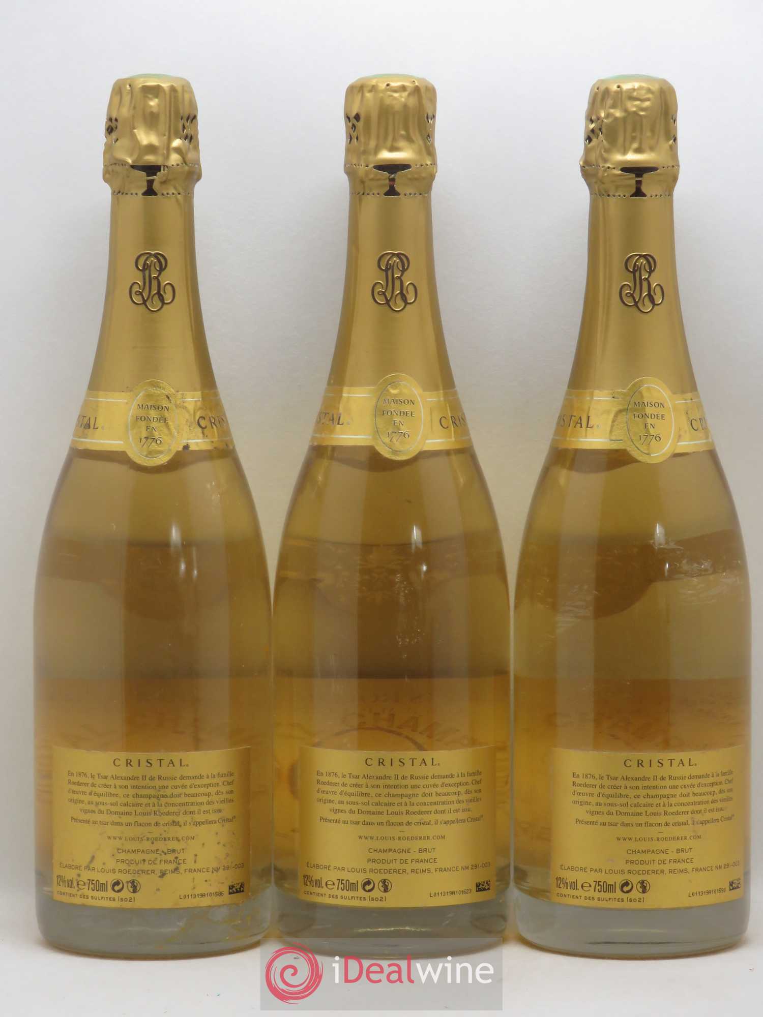 Cristal Louis Roederer 2009 - Lot de 3 bouteilles - 1