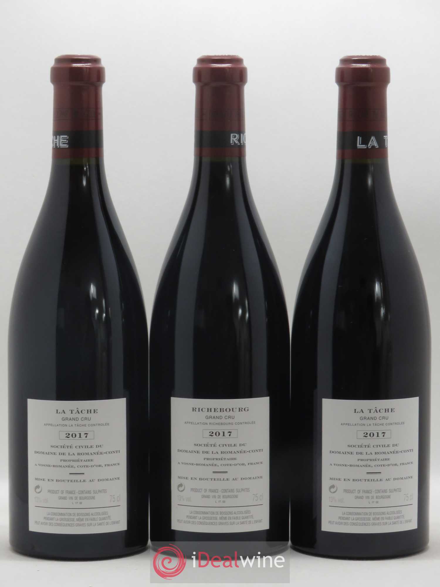 Assortiment 2017 du Domaine de la Romanée-Conti Domaine de la Romanée-Conti 1 Romanée-Conti Grand Cru - 4 La Tâche Grand Cru - 3 Richebourg Grand Cru - 4 Romanée-Saint-Vivant Grand Cru 2017 - Lot de 1 bouteille - 6
