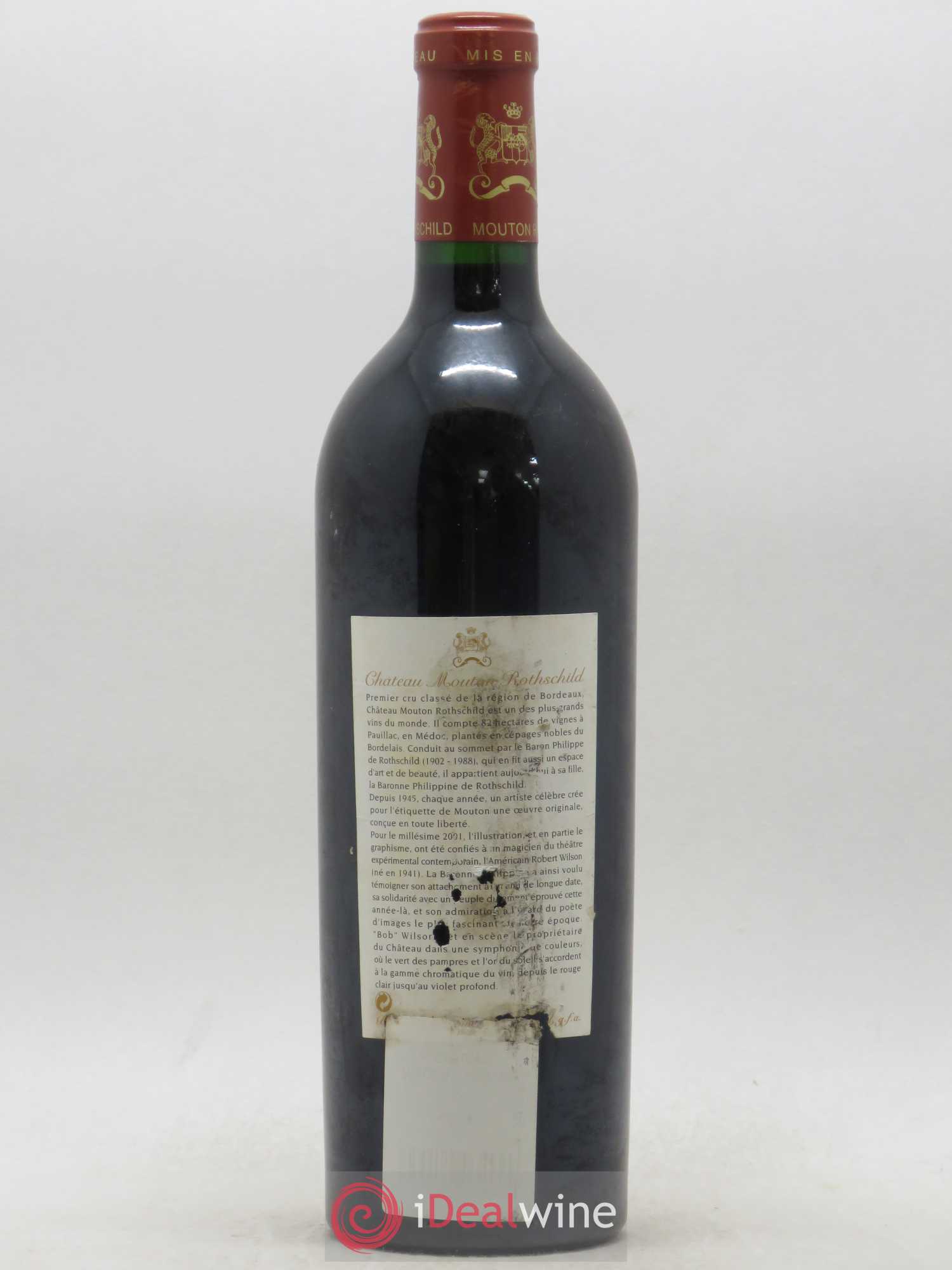 Château Mouton Rothschild 1er Grand Cru Classé 2001 - Lot de 1 bouteille - 1