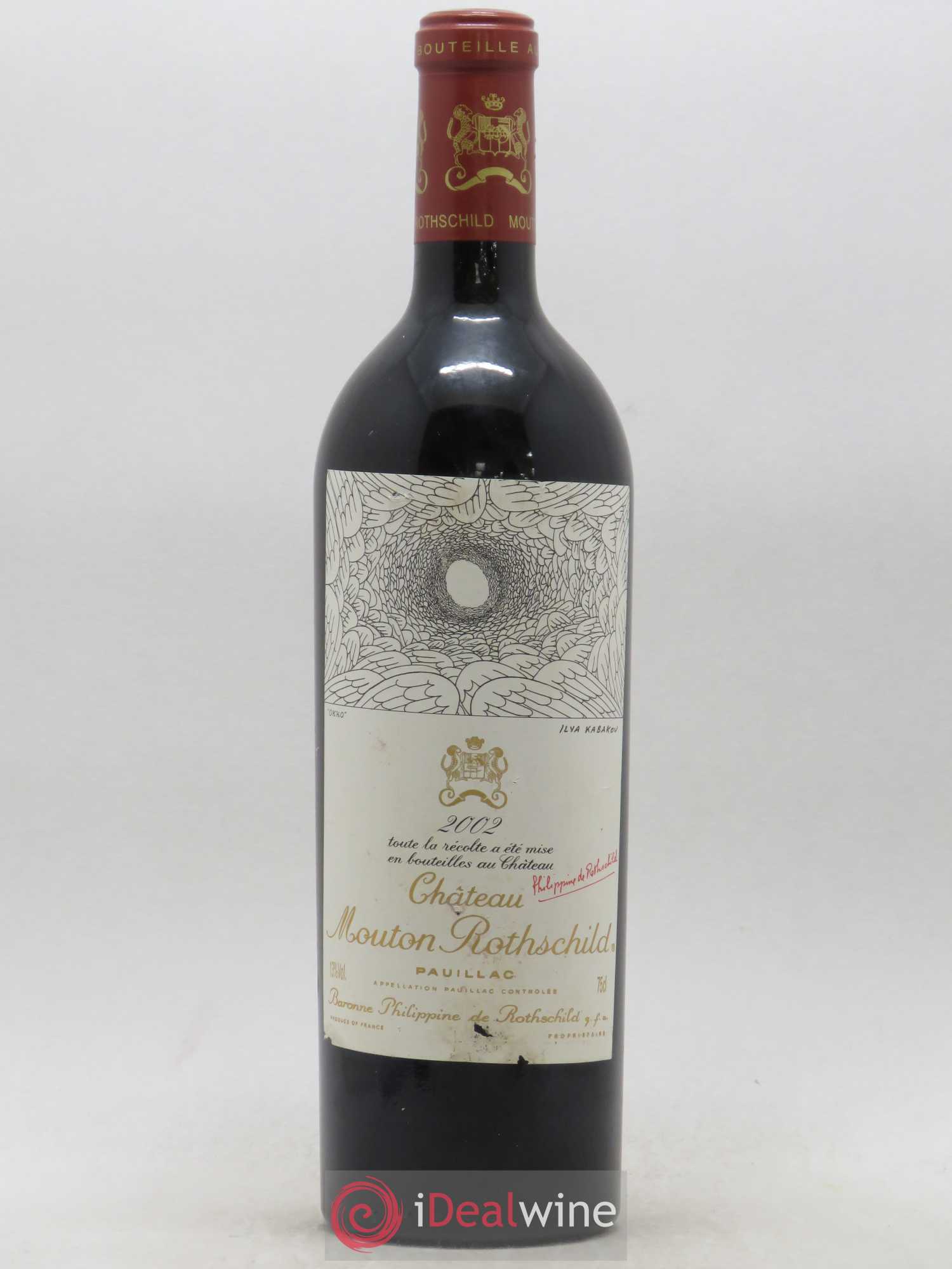 Château Mouton Rothschild 1er Grand Cru Classé 2002 - Lot de 1 bouteille - 0