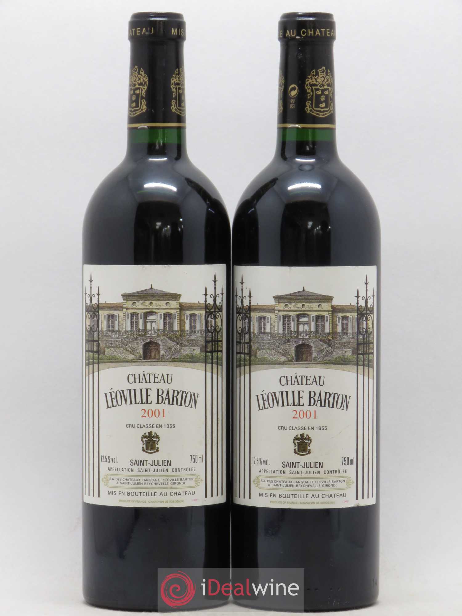Château Léoville Barton 2ème Grand Cru Classé 2001 - Lot de 2 bouteilles - 0