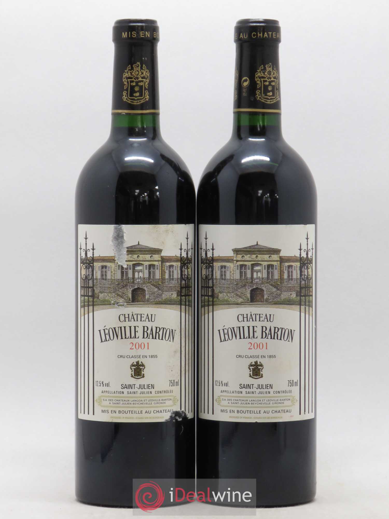 Château Léoville Barton 2ème Grand Cru Classé 2001 - Lot de 2 bouteilles - 0