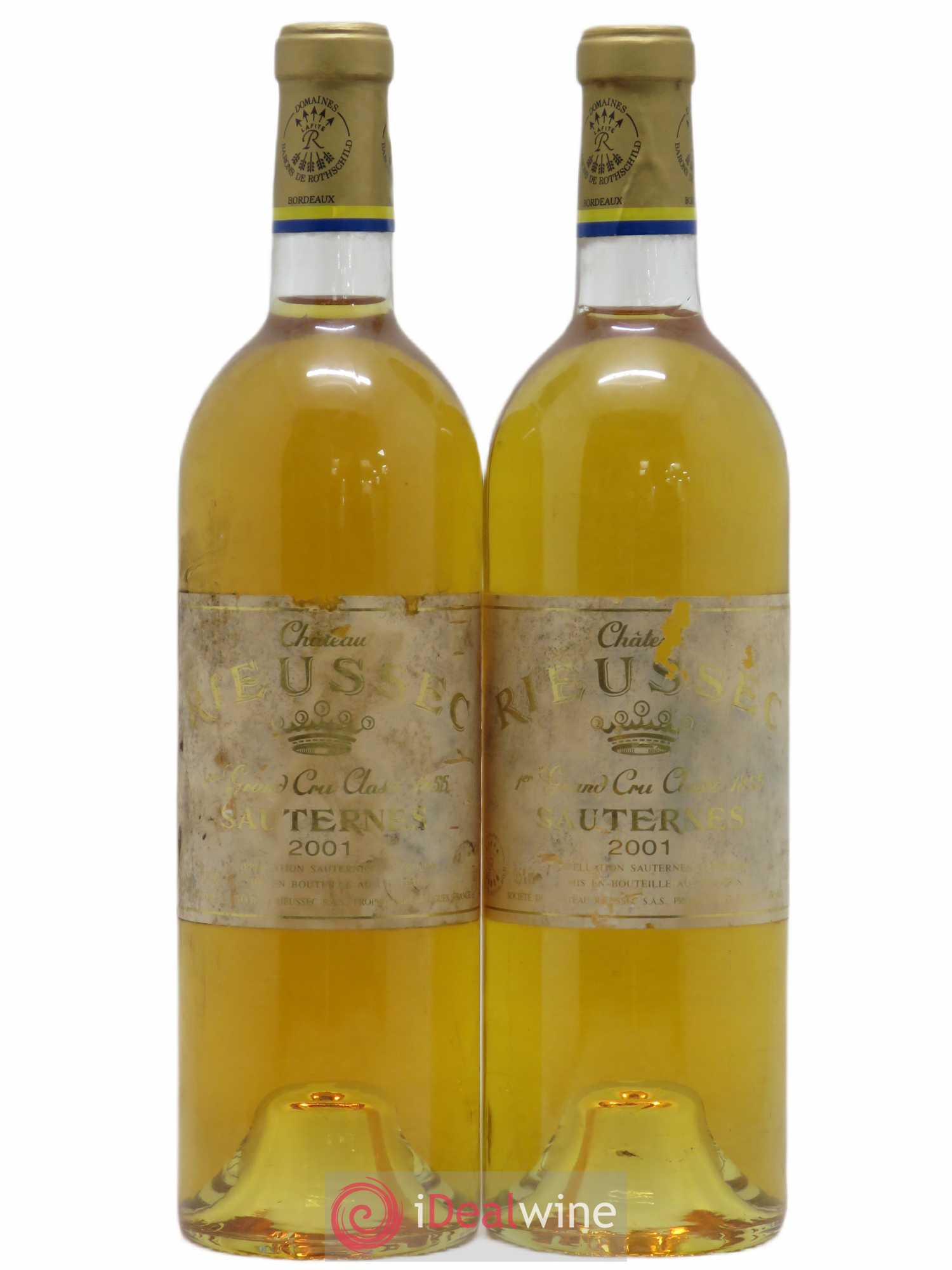 Château Rieussec 1er Grand Cru Classé 2001 - Lotto di 2 bottiglie - 0