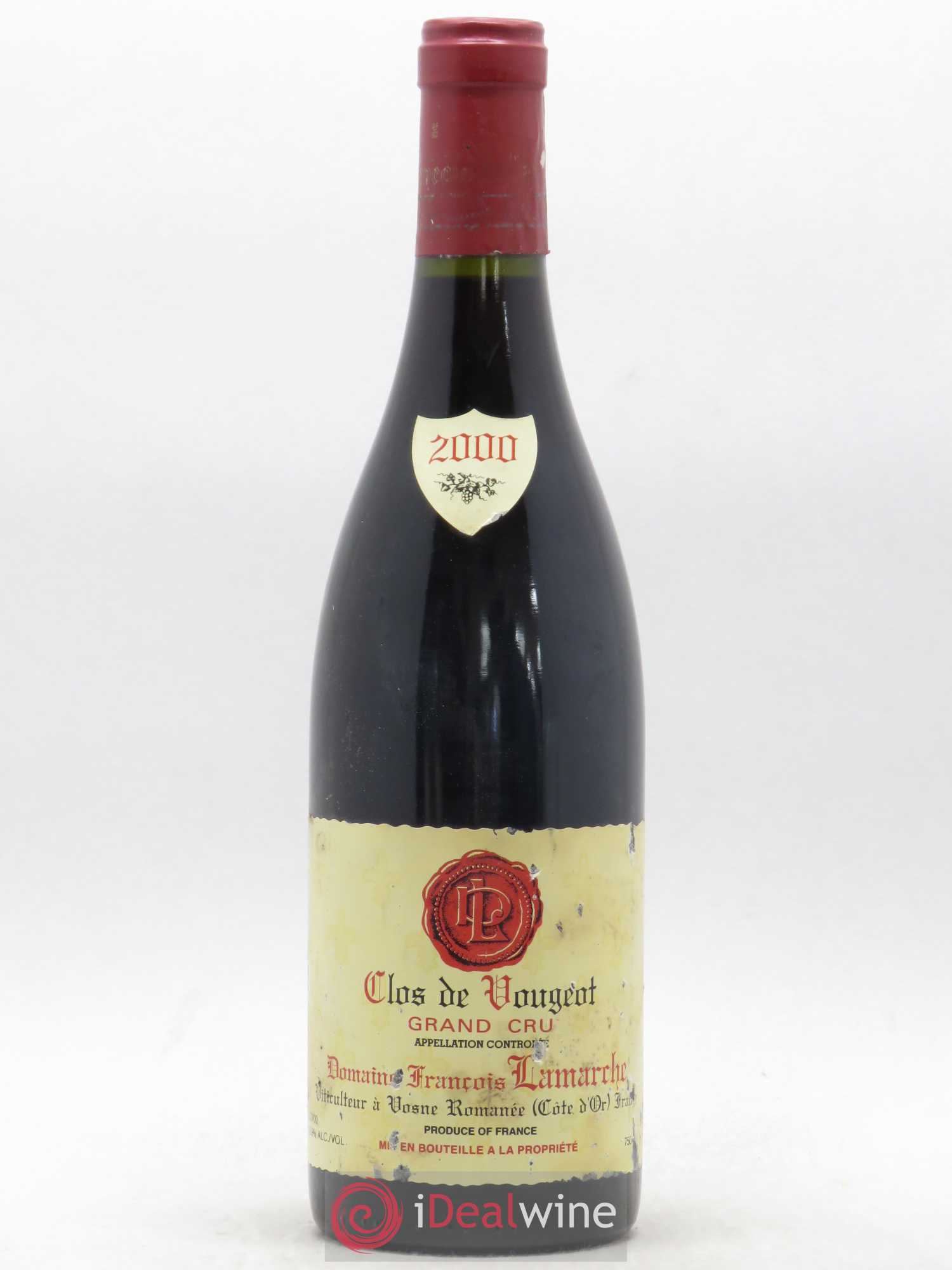 Clos de Vougeot Grand Cru Lamarche (Domaine) 2000 - Lot de 1 bouteille - 0