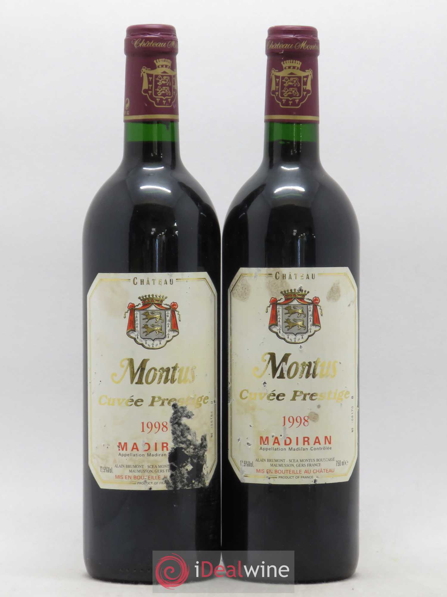 Madiran Château Montus-Prestige Alain Brumont 1998 - Lot de 2 bouteilles - 0
