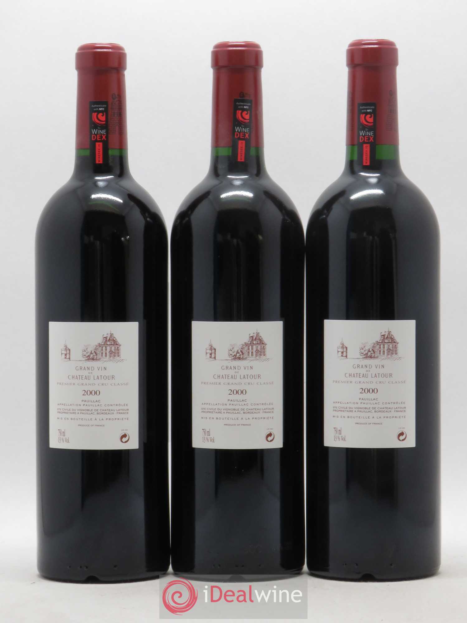 Château Latour 1er Grand Cru Classé 2000 - Lot de 3 bouteilles - 1