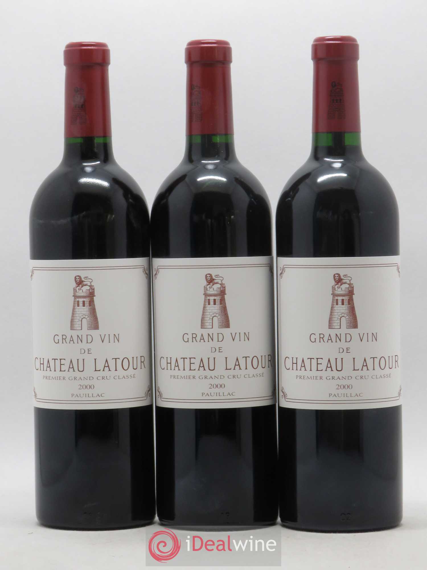 Château Latour 1er Grand Cru Classé 2000 - Lot de 3 bouteilles - 0