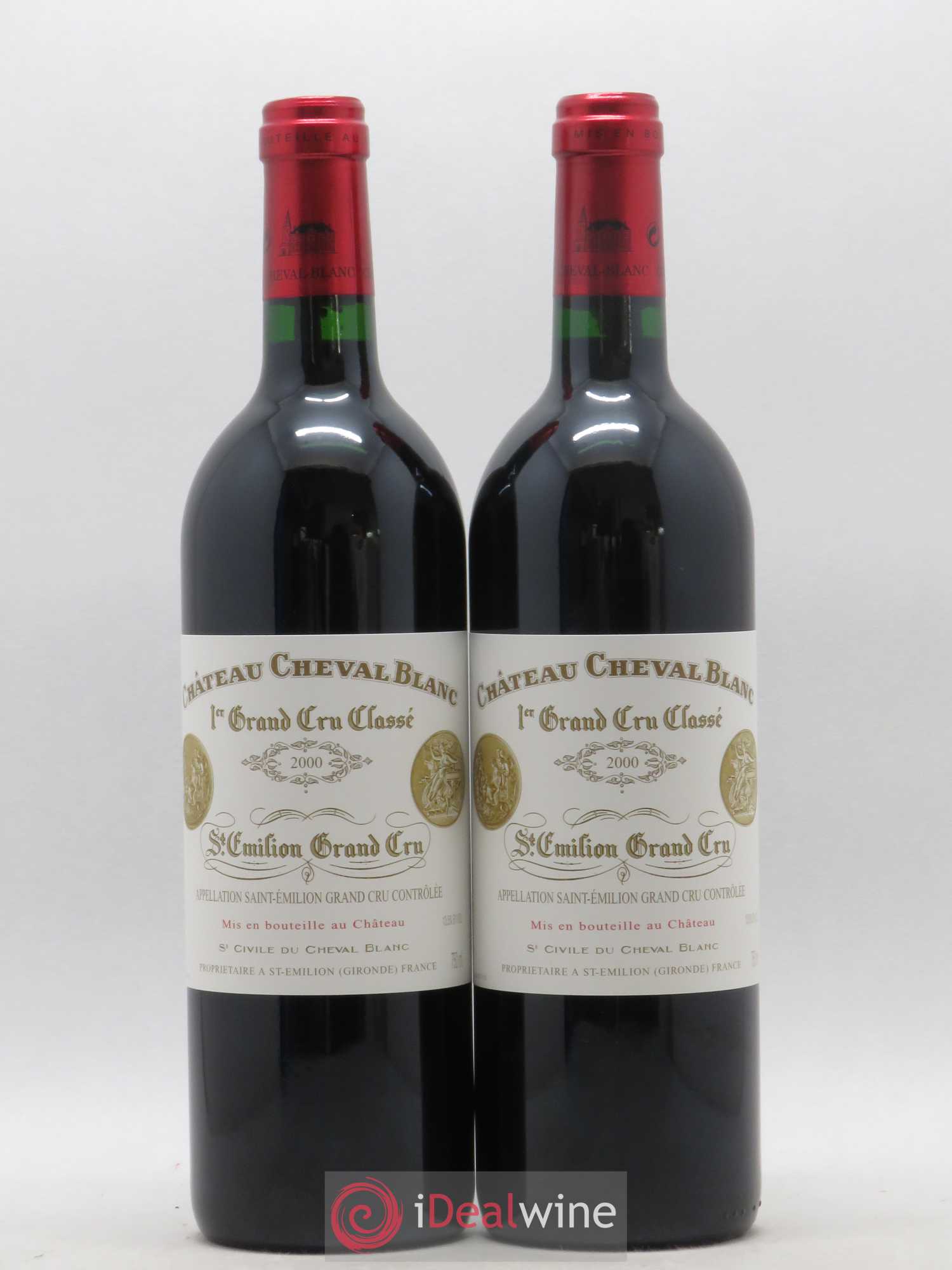 Château Cheval Blanc 1er Grand Cru Classé A 2000 - Lot de 2 bouteilles - 0