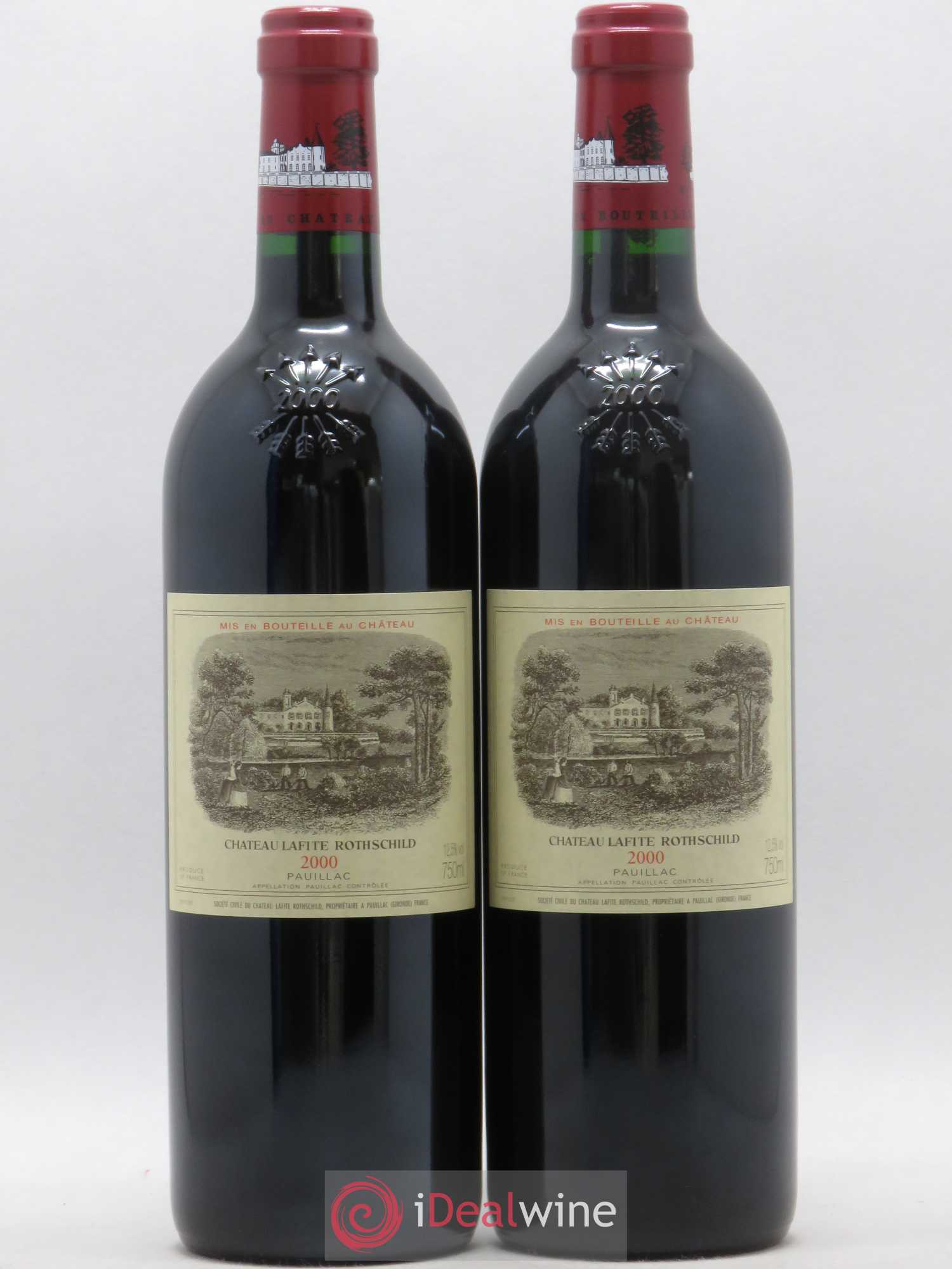 Château Lafite Rothschild 1er Grand Cru Classé 2000 - Lot de 2 bouteilles - 0