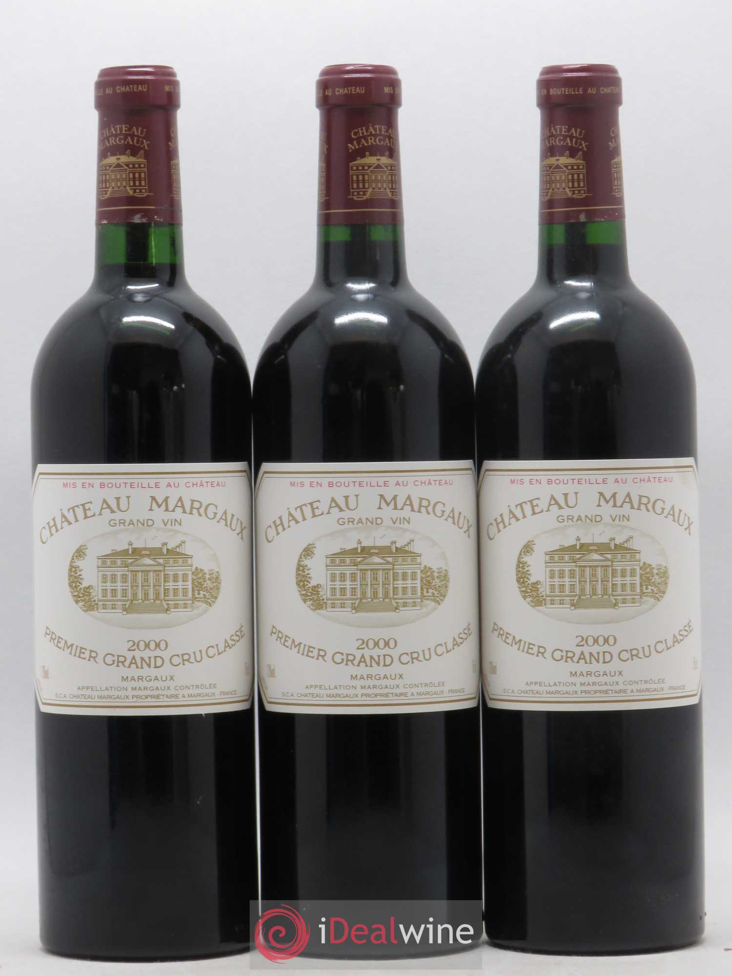 Château Margaux 1er Grand Cru Classé 2000 - Lot de 3 bouteilles - 0