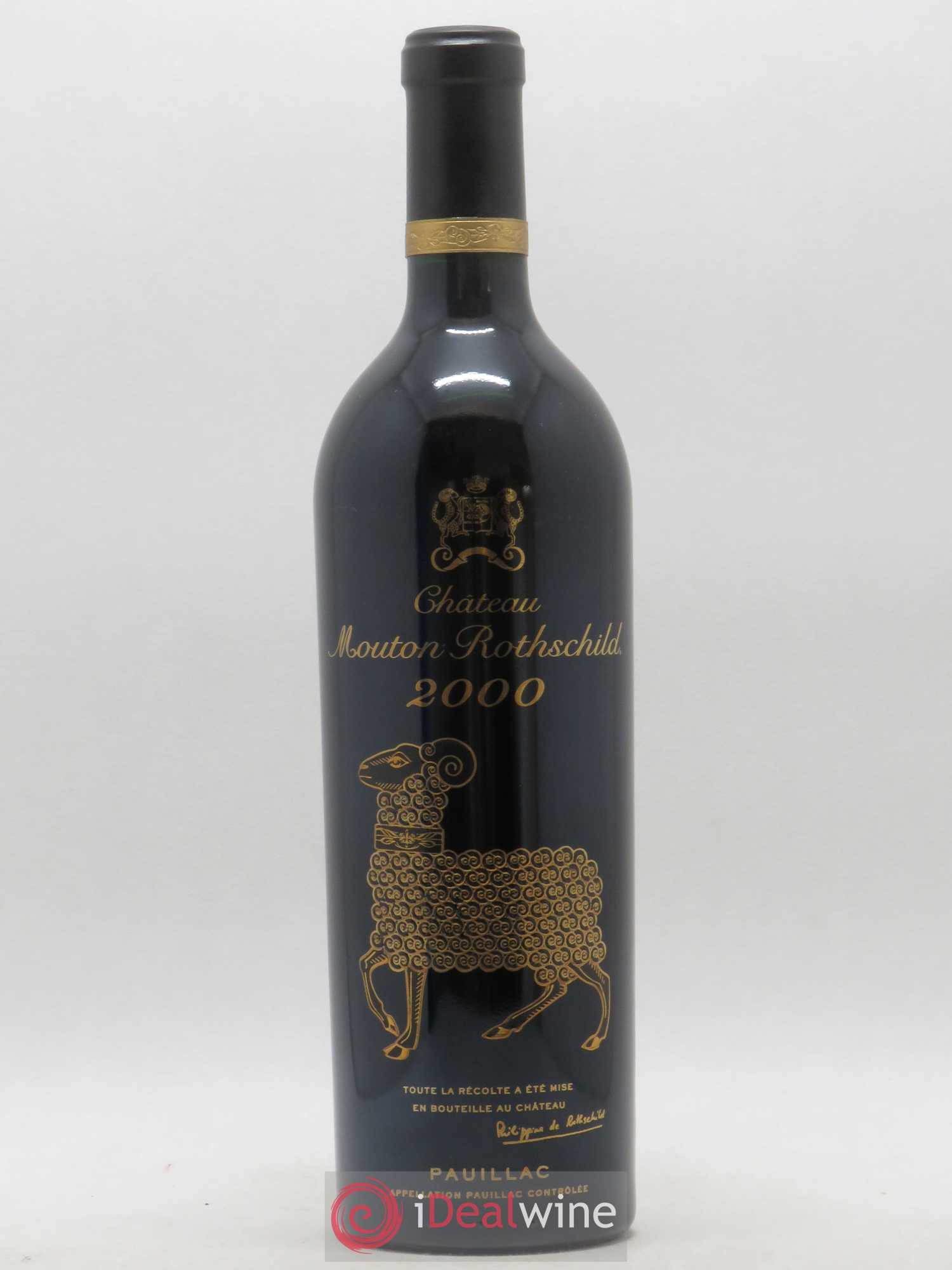 Château Mouton Rothschild 1er Grand Cru Classé 2000 - Lot de 1 bouteille - 0