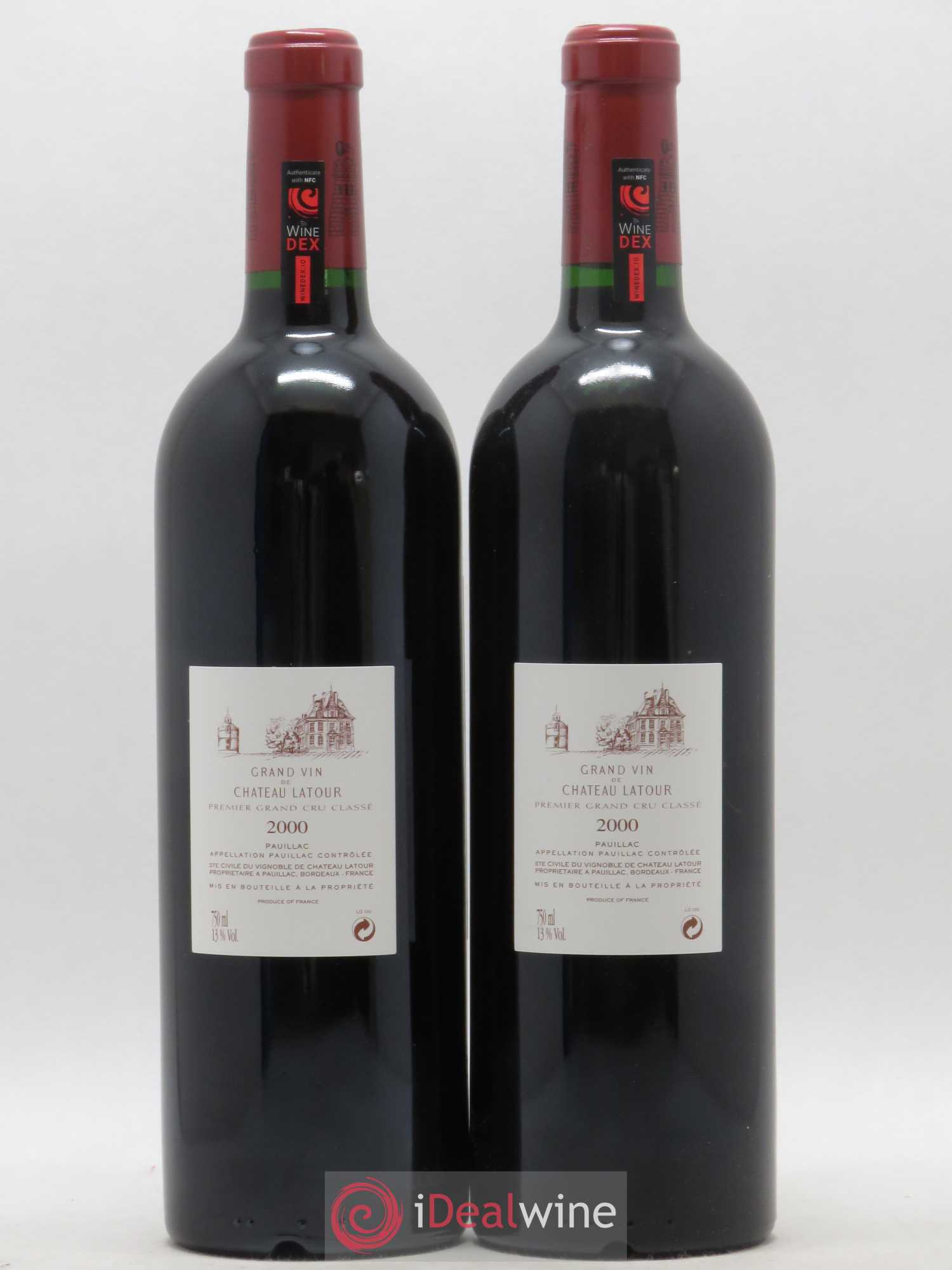 Château Latour 1er Grand Cru Classé 2000 - Lot de 2 bouteilles - 1