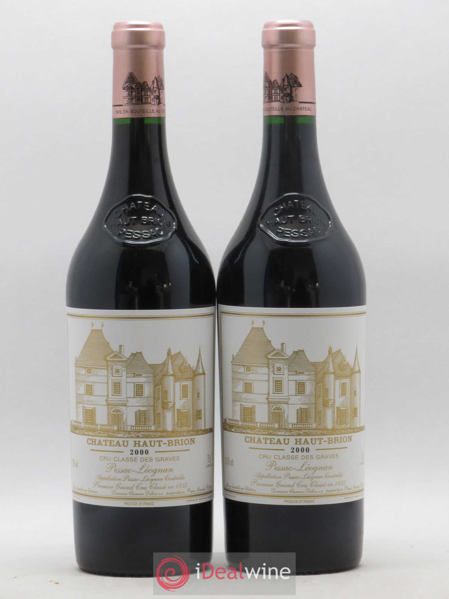 Château Haut Brion 1er Grand Cru Classé 2000 - Lot de 2 bouteilles - 0