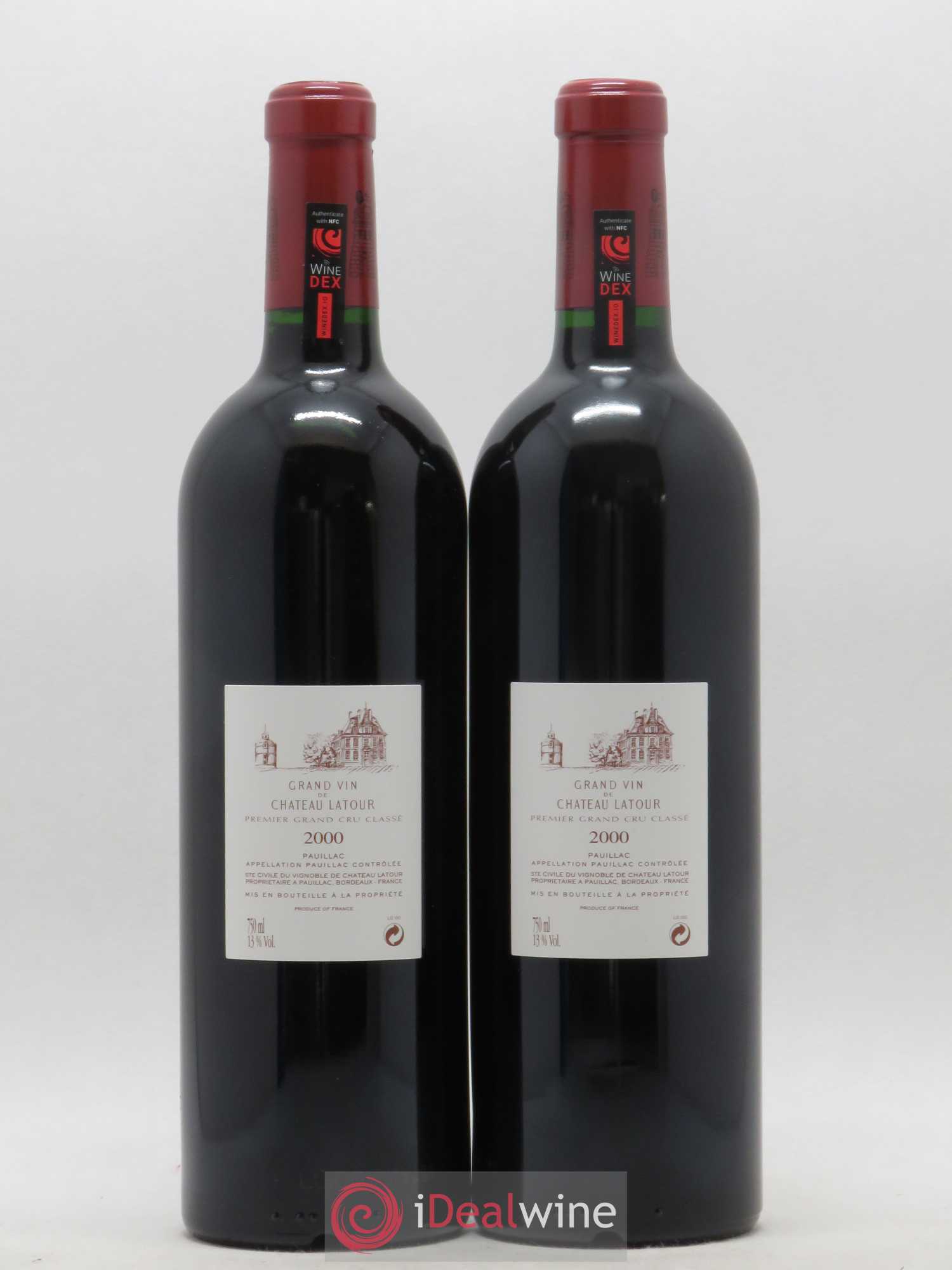 Château Latour 1er Grand Cru Classé 2000 - Lot de 2 bouteilles - 1