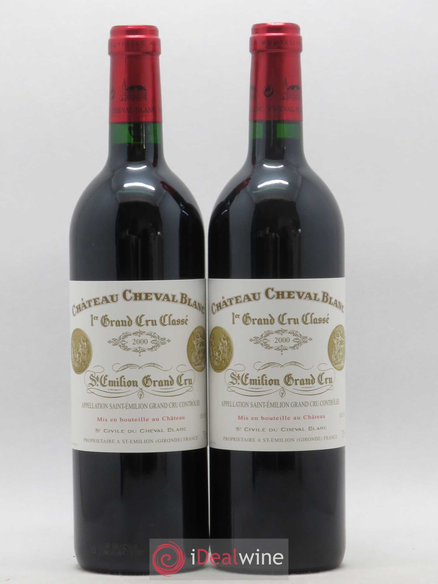 Château Cheval Blanc 1er Grand Cru Classé A 2000 - Lot de 2 bouteilles - 0