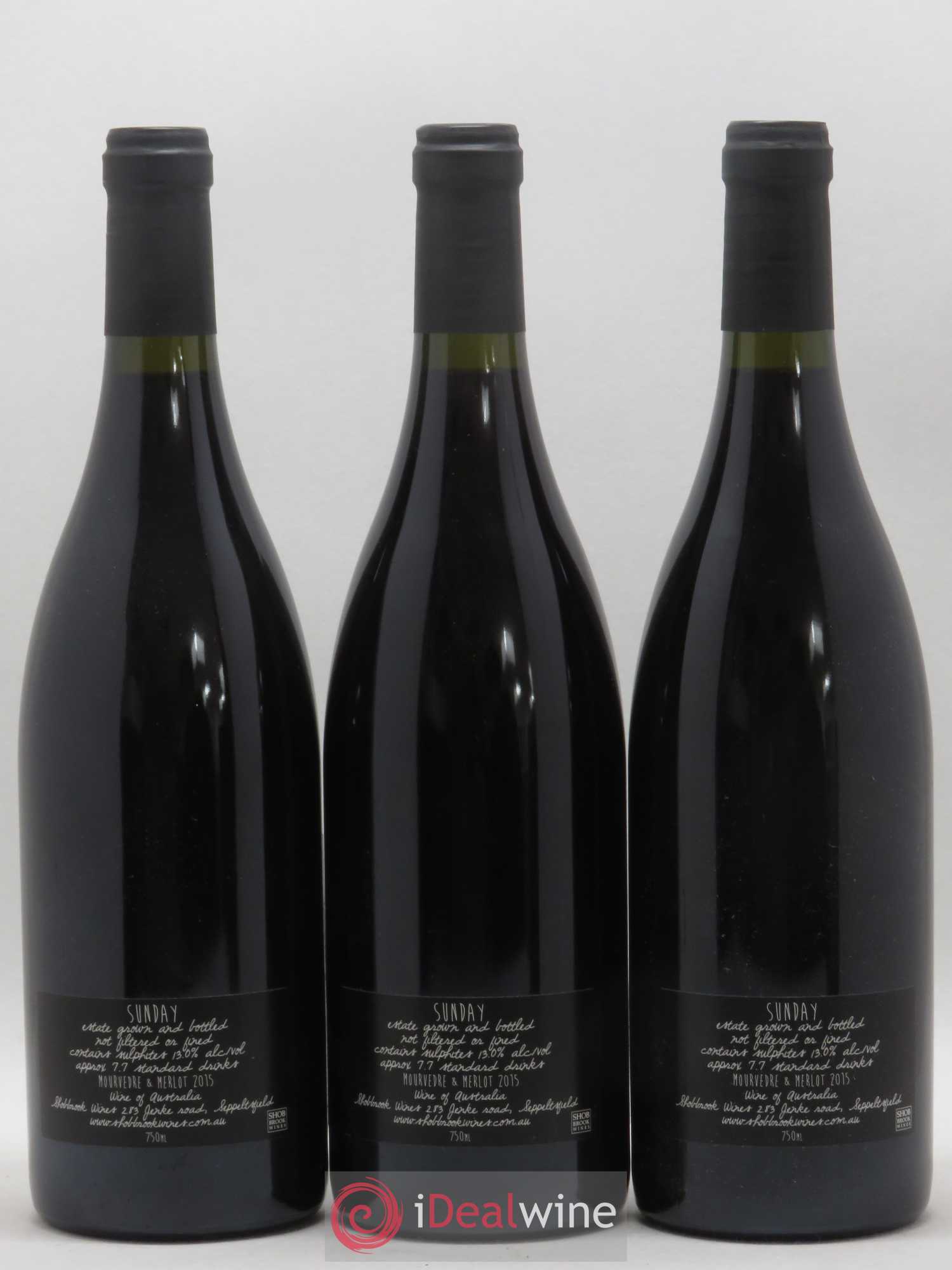 Australie Sunday Shobbrook Barossa Valley 2015 - Posten von 3 Flaschen - 1