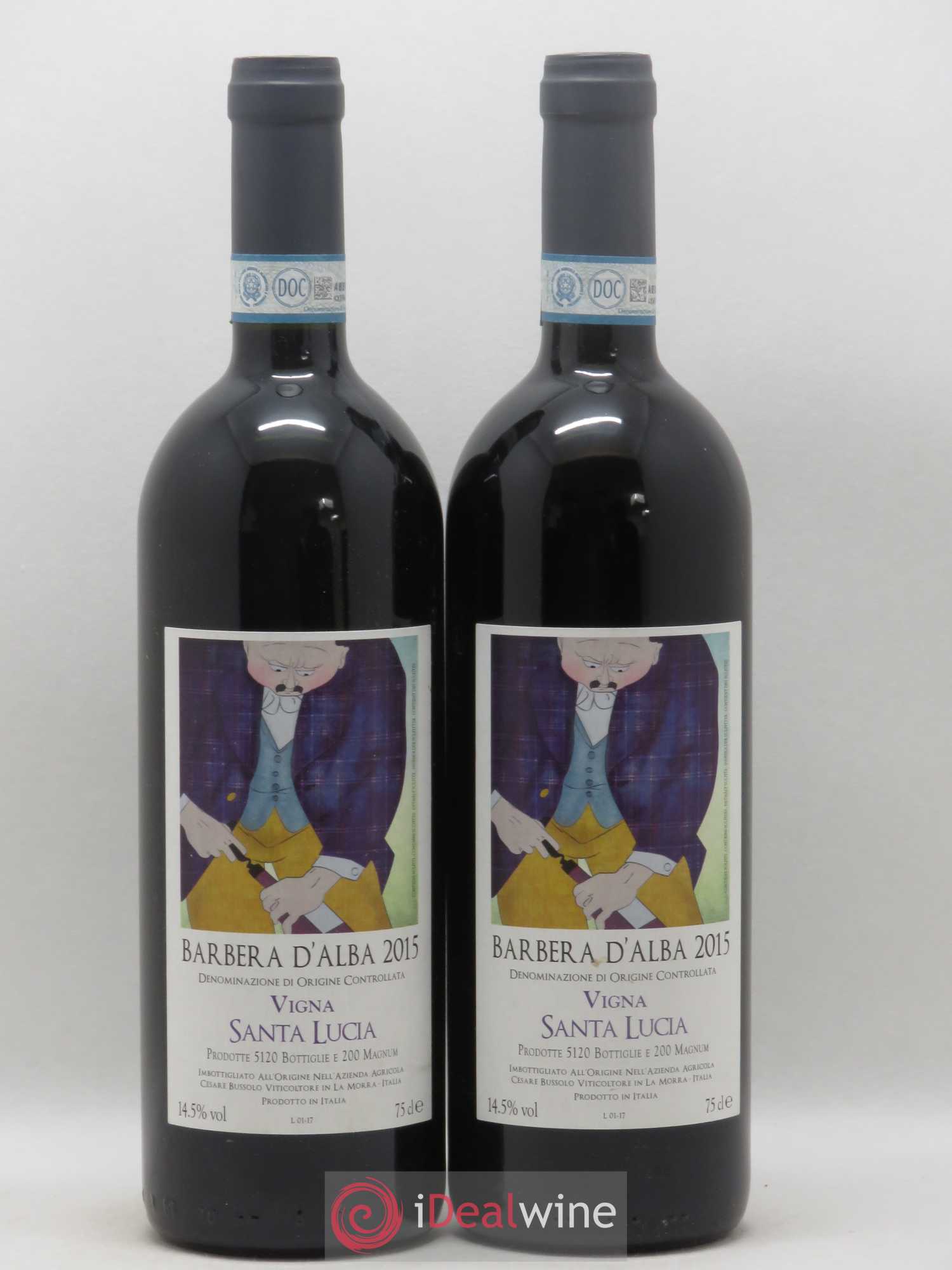 Barbera d'Alba DOC Santa Lucia Cesare Bussolo 2015 - Posten von 2 Flaschen - 0