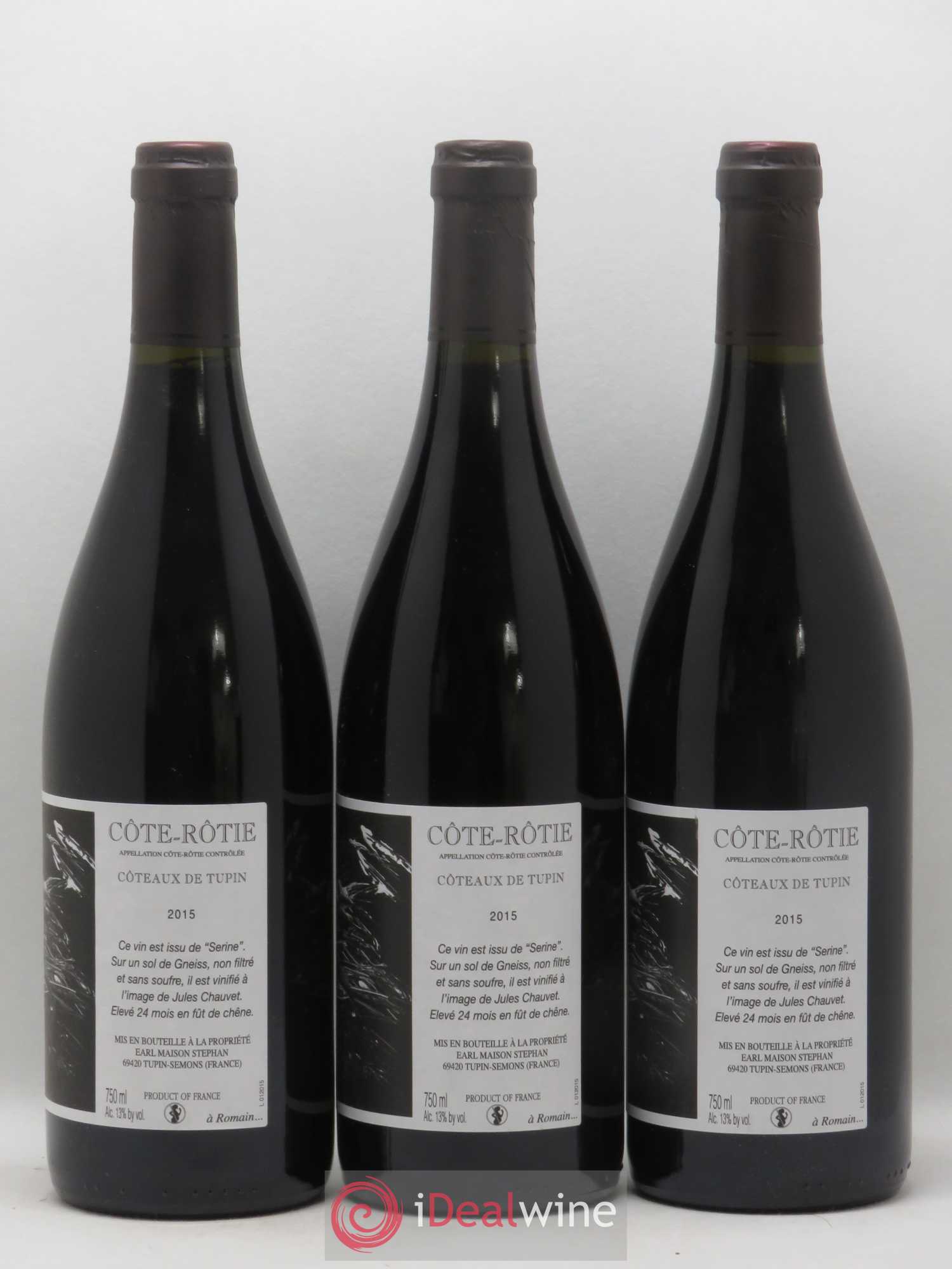 Côte-Rôtie Coteaux de Tupin Jean-Michel Stephan 2015 - Lot de 3 bouteilles - 1