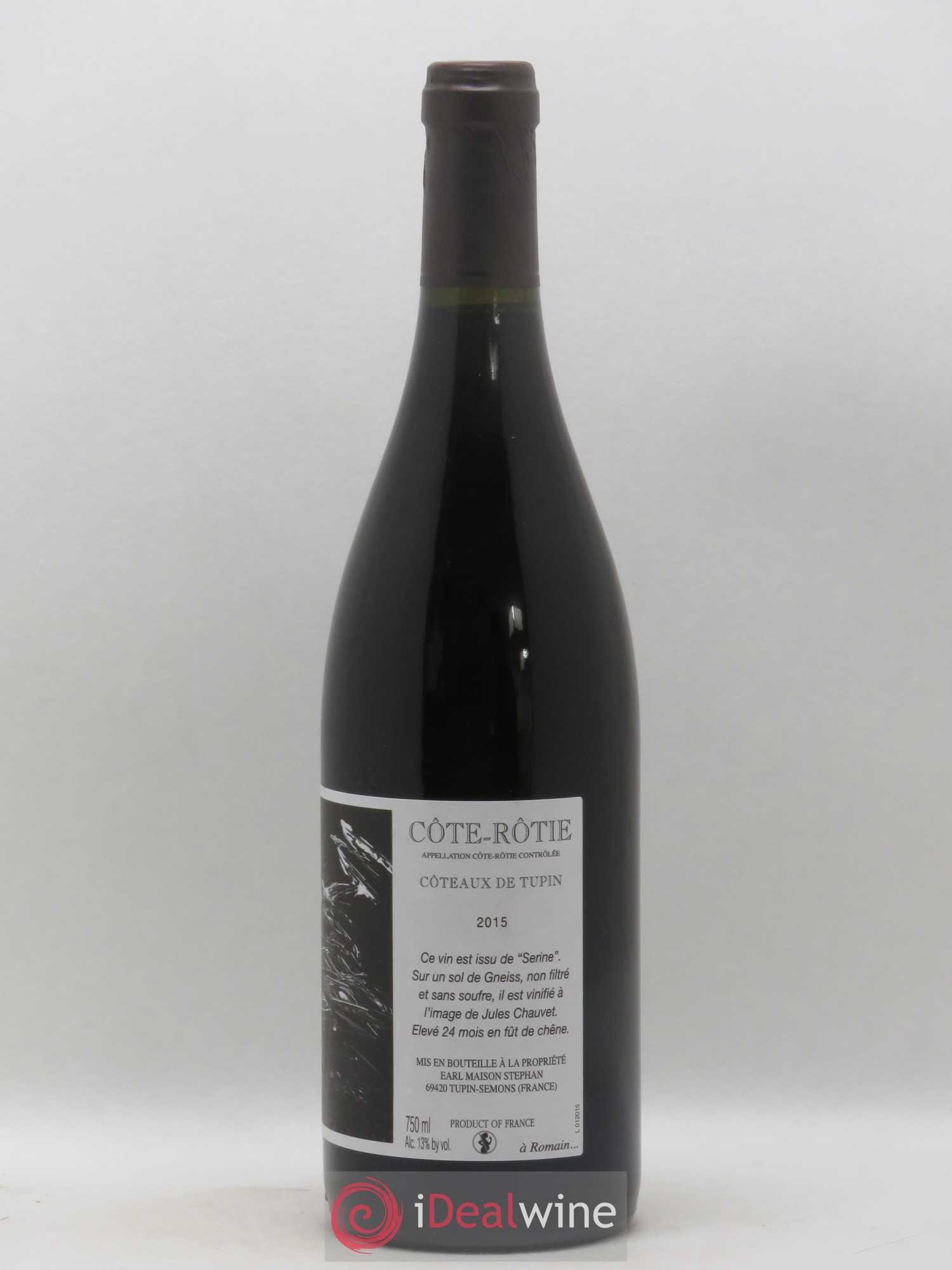 Côte-Rôtie Coteaux de Tupin Jean-Michel Stephan 2015 - Lot de 1 bouteille - 1