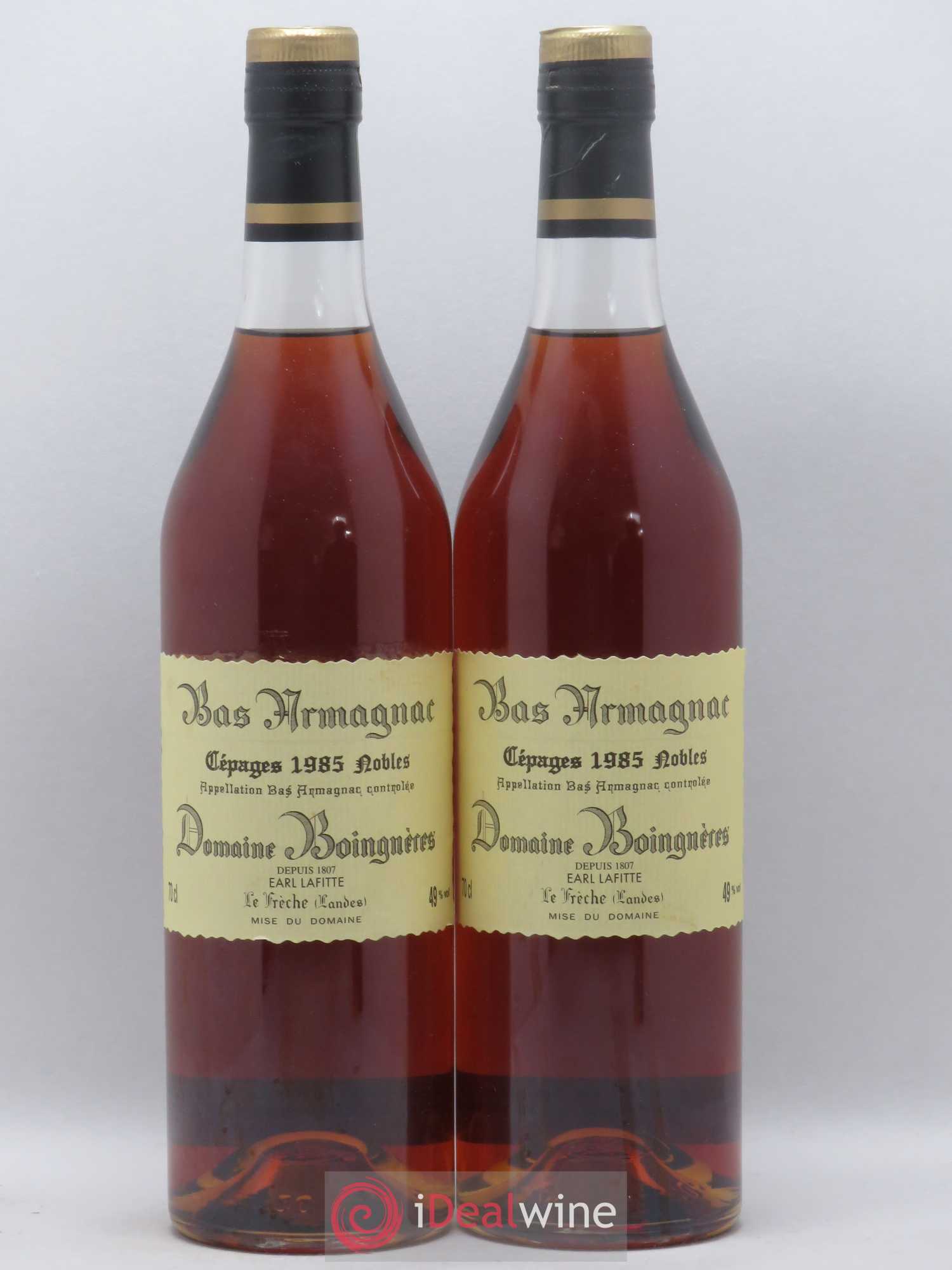 Bas-Armagnac Cépages Nobles Boingneres 1985 - Posten von 2 Flaschen - 0