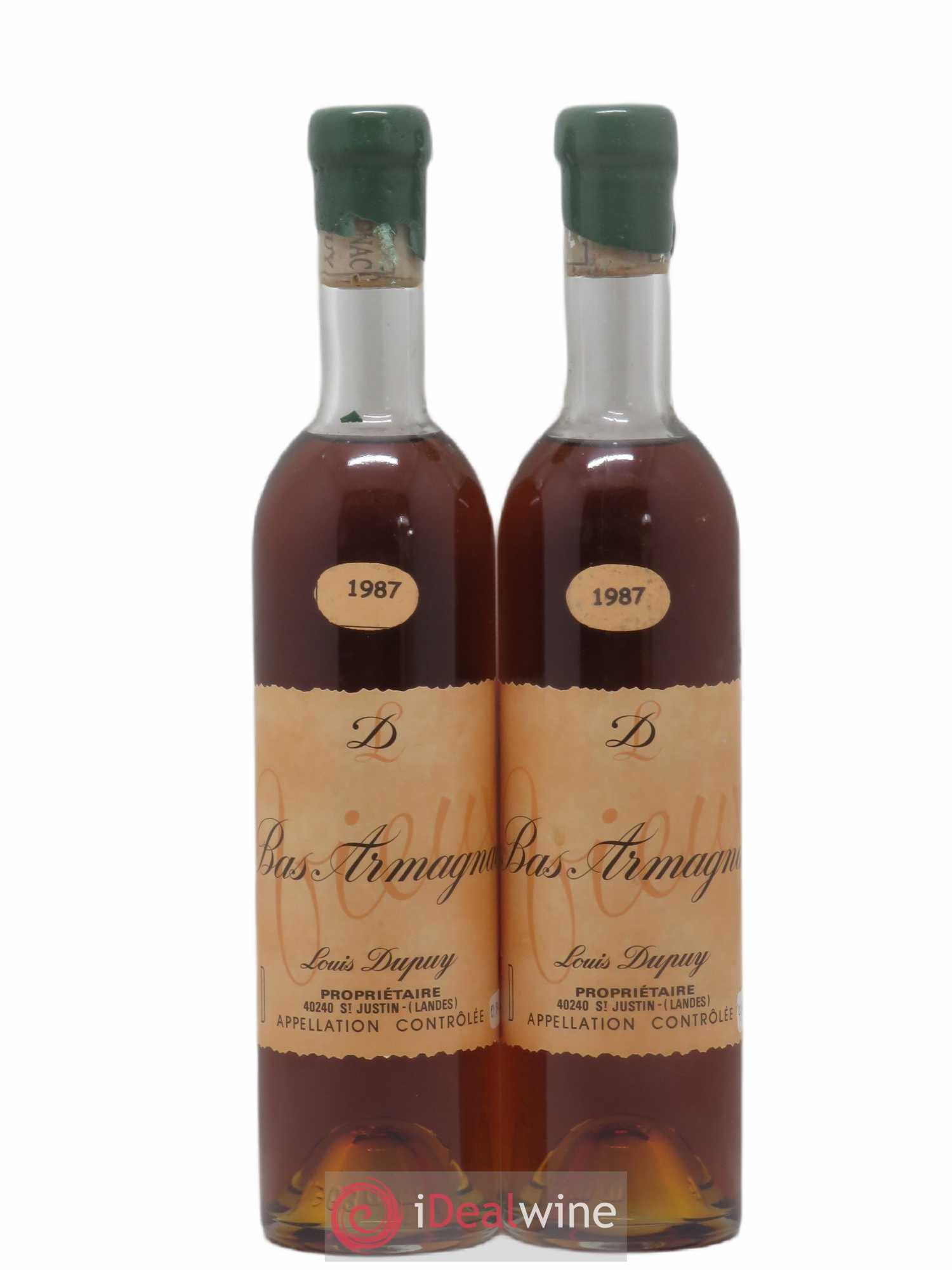 Bas-Armagnac Louis Dupuy 50cl 1987 - Posten von 2 Flaschen - 0