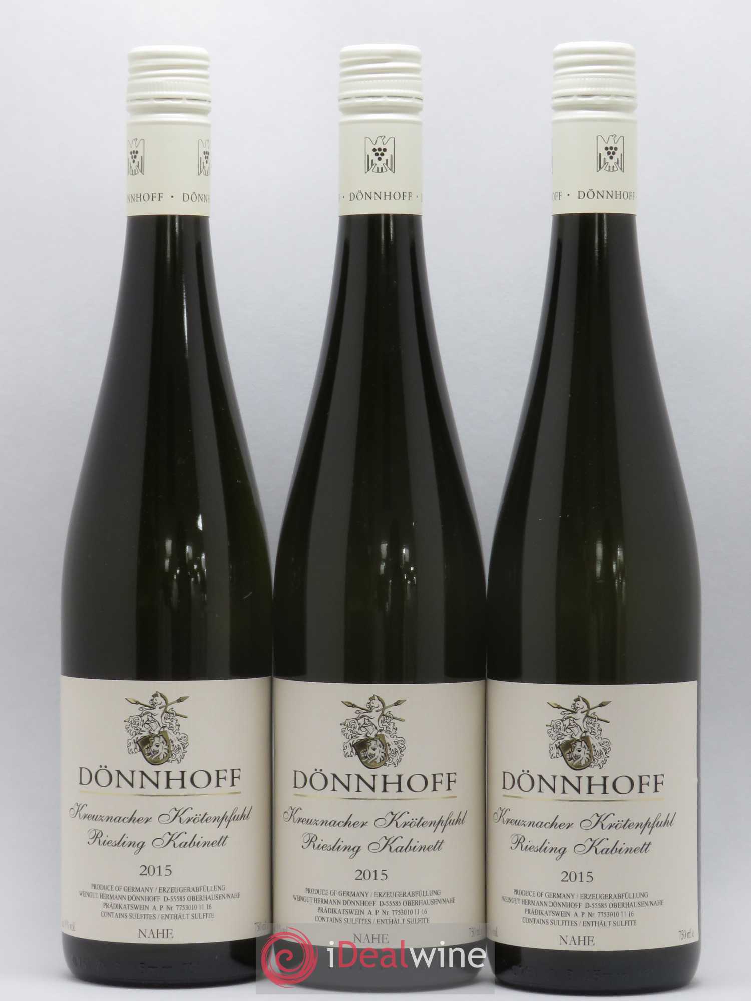 Riesling Donnhoff Kabinett Kreuznacher Krotenpfuhl Nahe 2015 - Posten von 6 Flaschen - 2