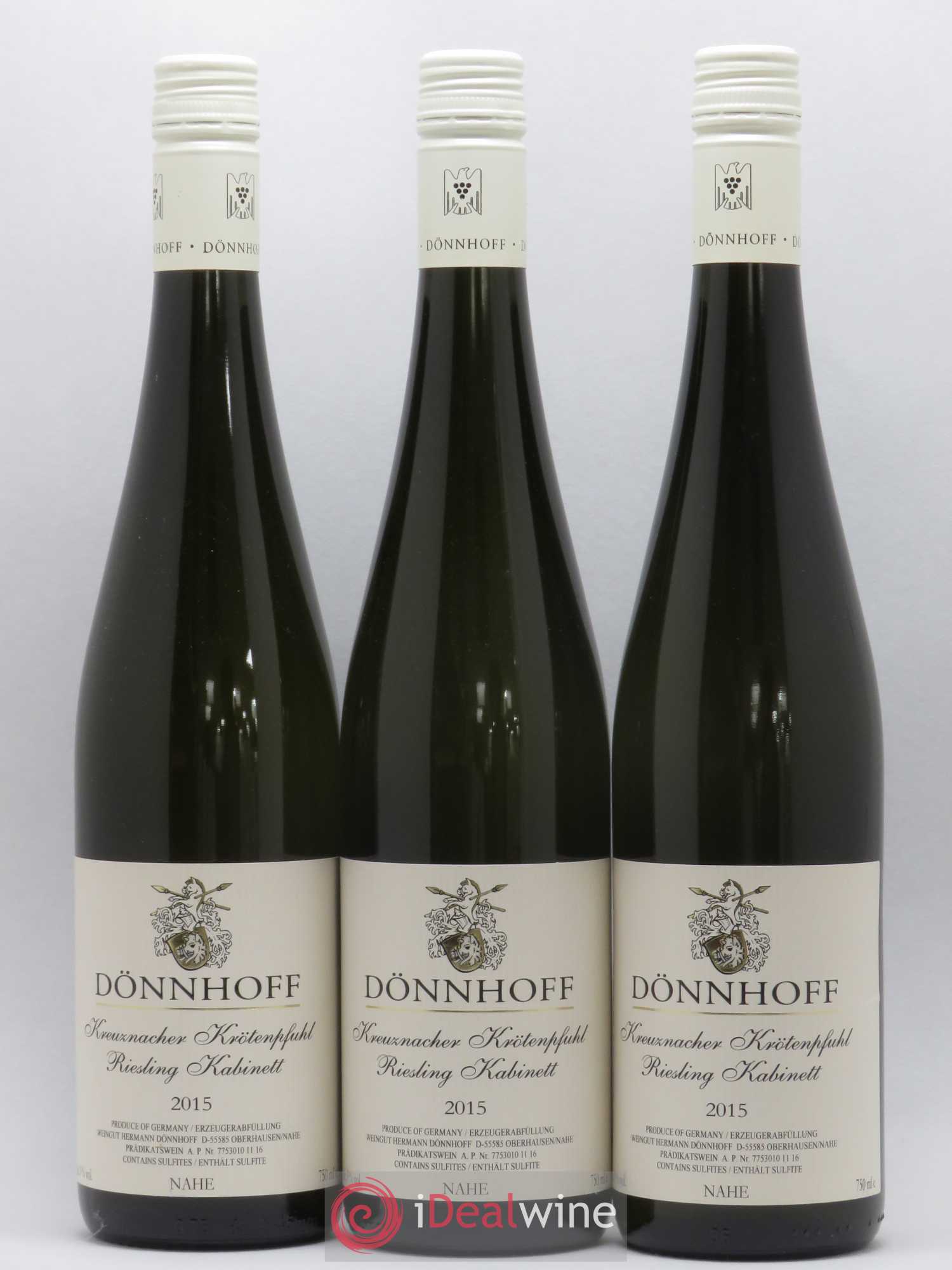 Riesling Donnhoff Kabinett Kreuznacher Krotenpfuhl Nahe 2015 - Posten von 3 Flaschen - 0