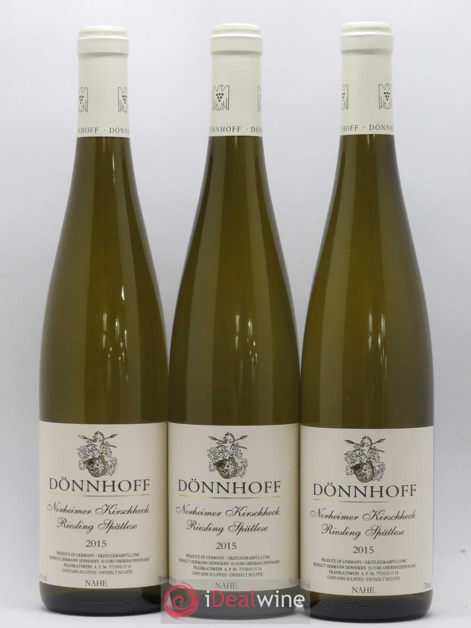 Riesling Donnhoff Spatlese Norheimer Kirschheck Nahe 2015 - Posten von 3 Flaschen - 0