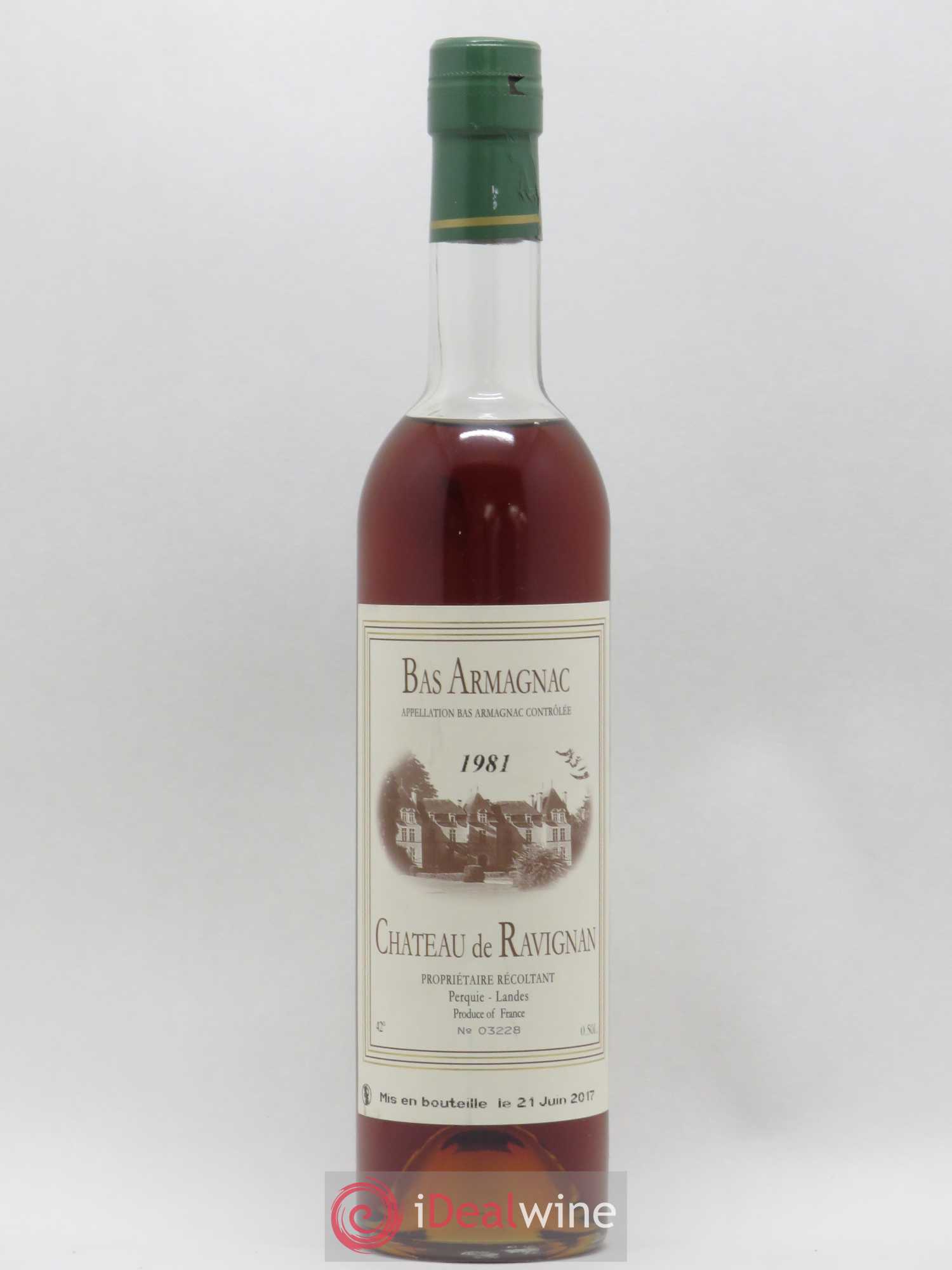 Bas-Armagnac Château Ravignan 50 Cl 1981 - Lot of 1 bottle - 0